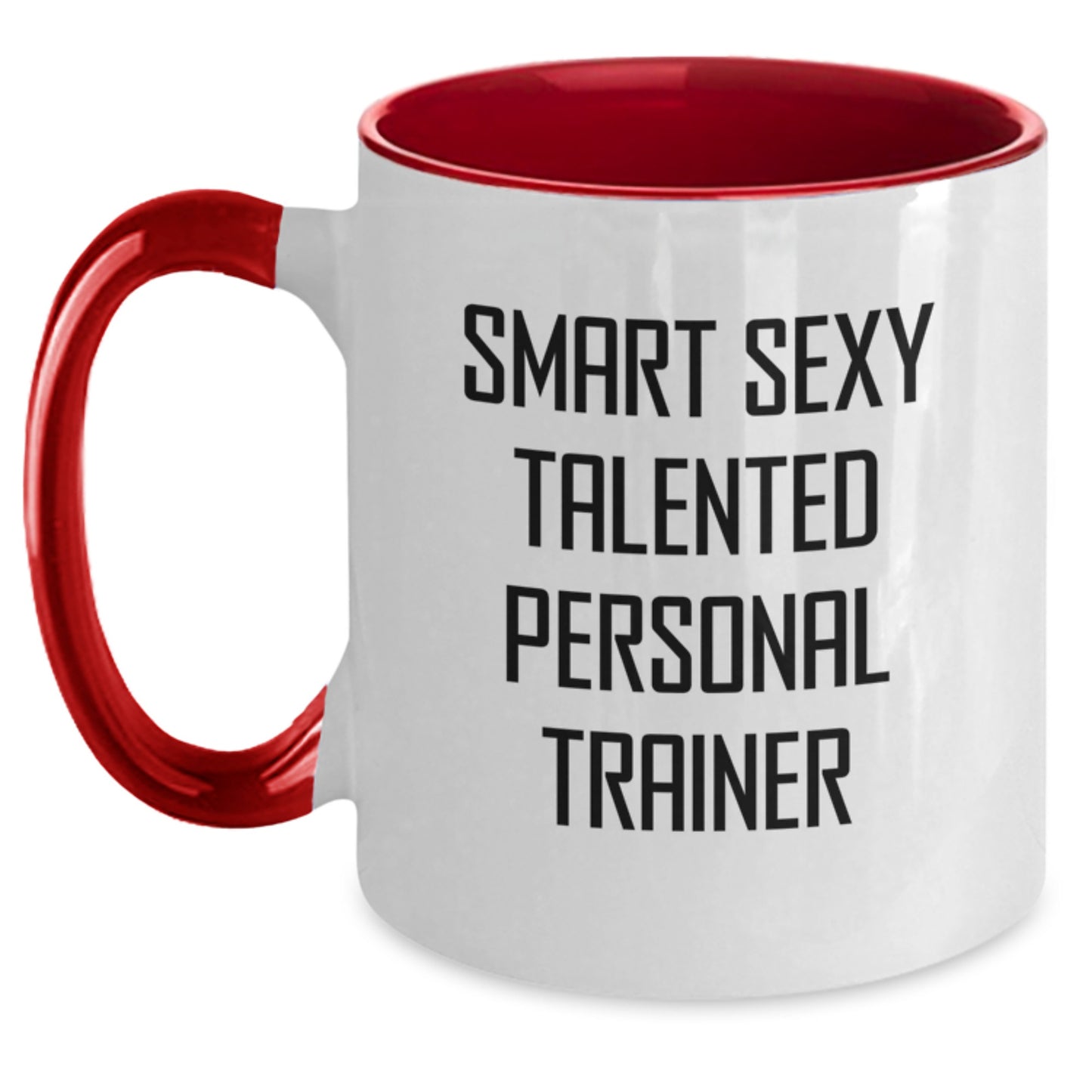 Funny Gift for Men Personal Trainers, 'Smart Sexy Talented' Two Tone Coffee Mug, Birthday Unique Gifts from Friends - Main
