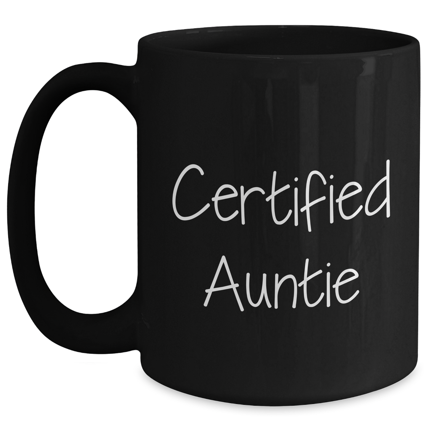 Funny Auntie Gifts from Men to Auntie for Father's Day, Black Coffee Mug - Main