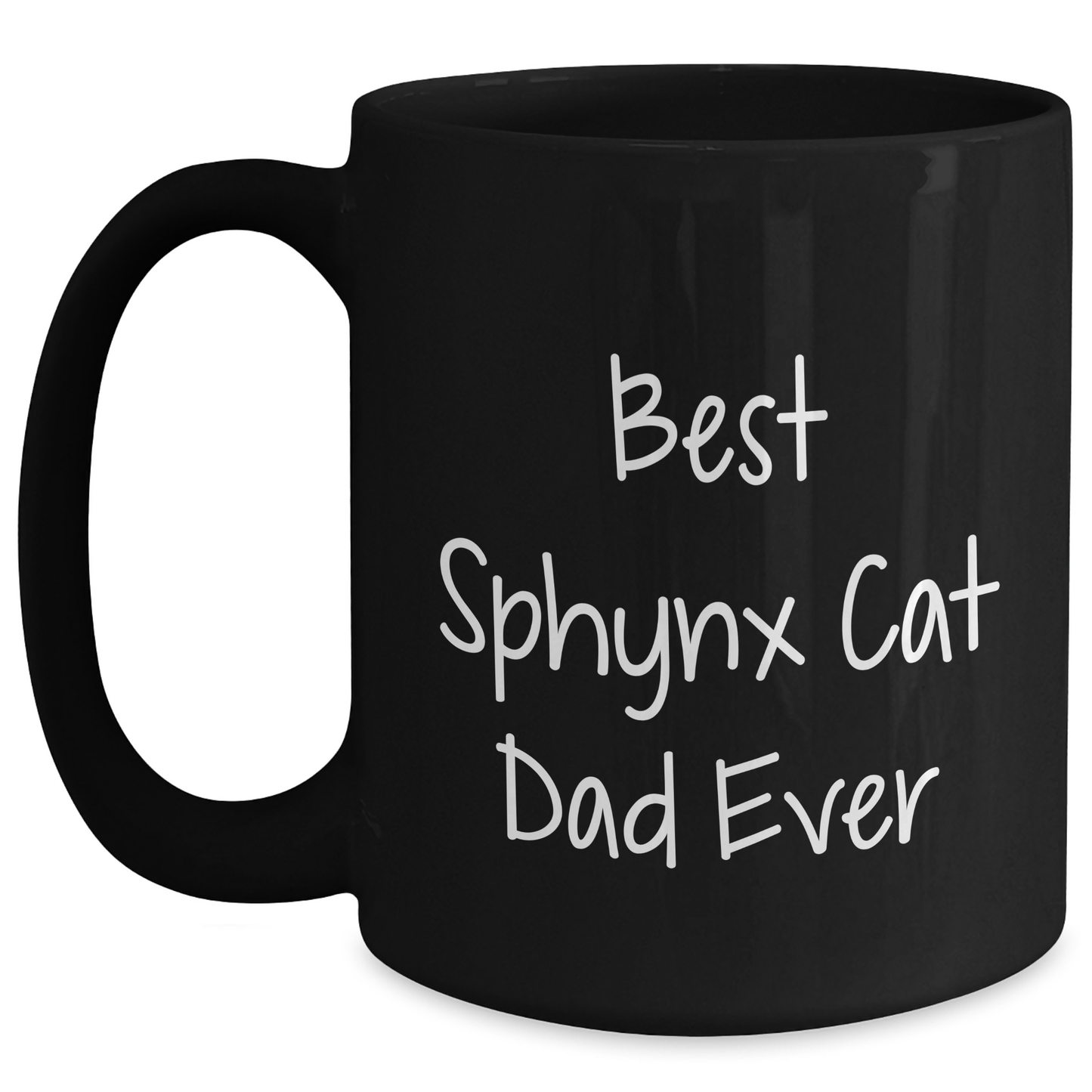 Sphynx Cat Dad Ever Funny Black Coffee Mug Gifts for Men from Best Dads, Unique Father's Day Unique Gifts - Main