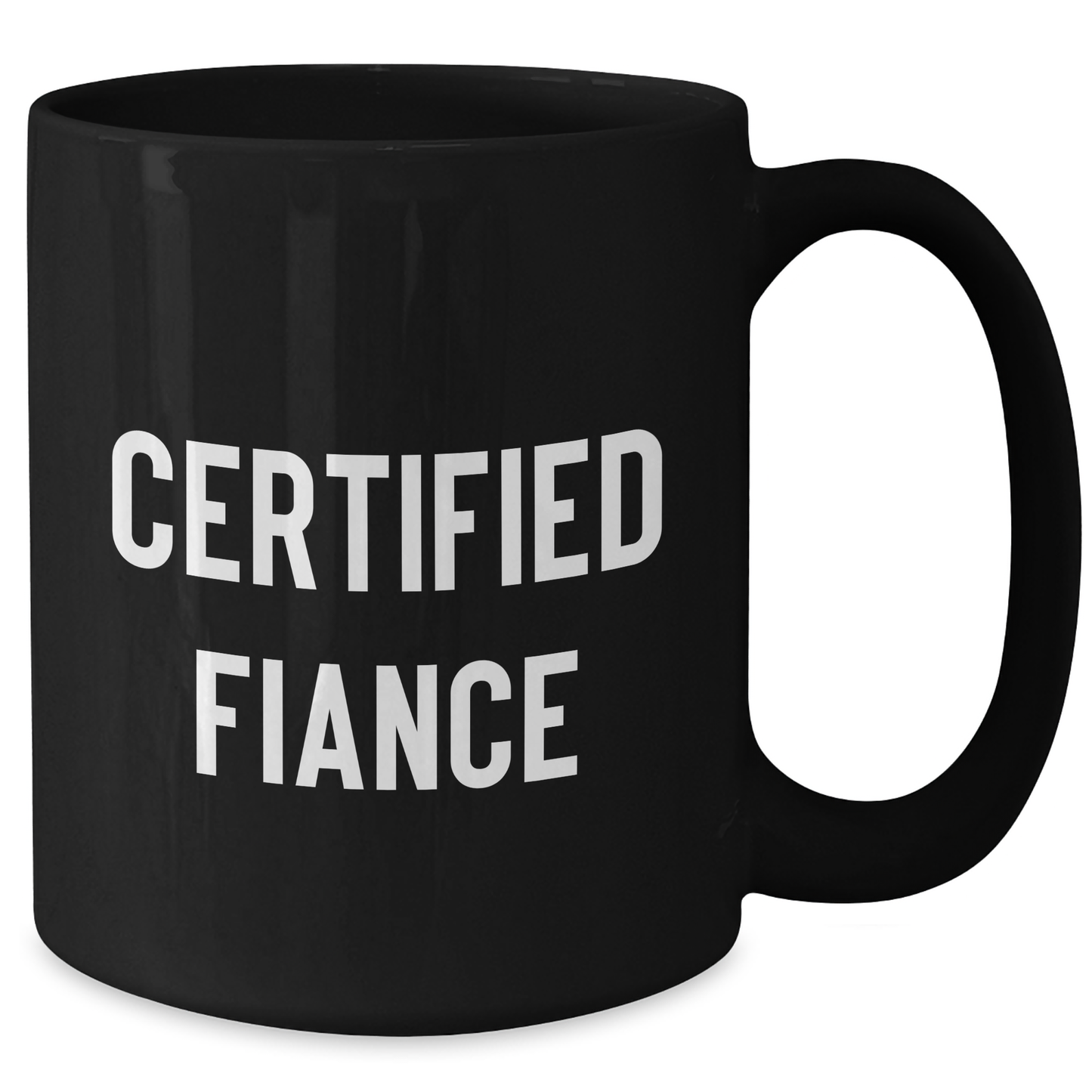 Funny Fiance Gifts from Friends and Family - Black Coffee Mug with Inspirational Quote for Him, Perfect for Father's Day - Additional