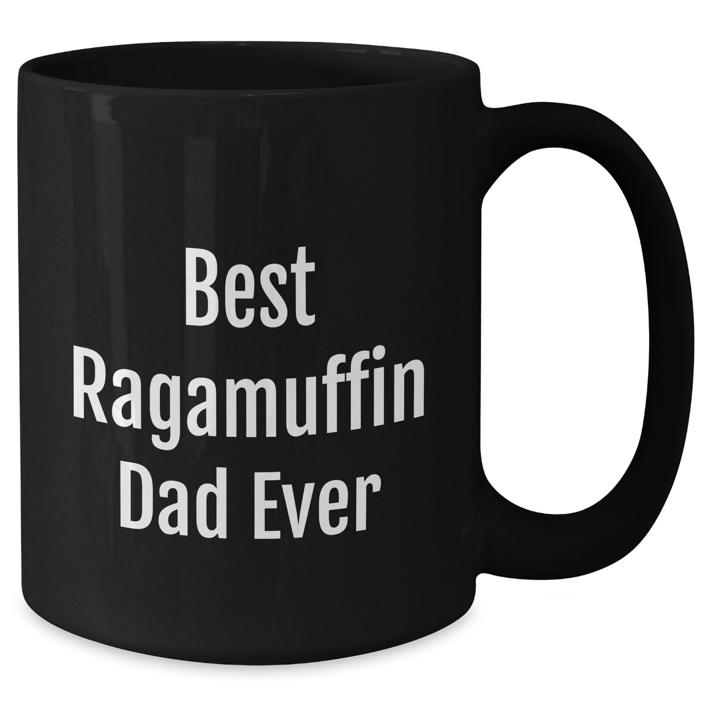 Funny Ragamuffin Cat Gifts for Dad - Best Ragamuffin Dad Ever Black Coffee Mug for Father's Day, Gifts from Men to Family - Additional