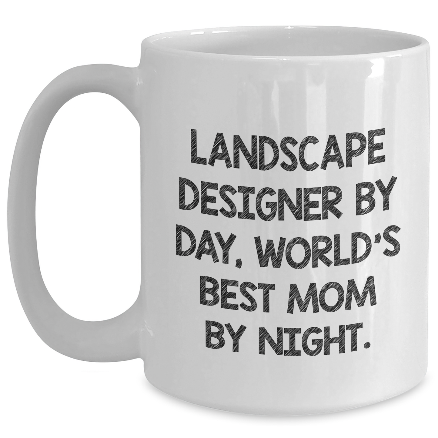 Funny Landscape Designer Gifts from Mom to World's Best Landscape Designer By Day, White Coffee Mug for Graduation - Main