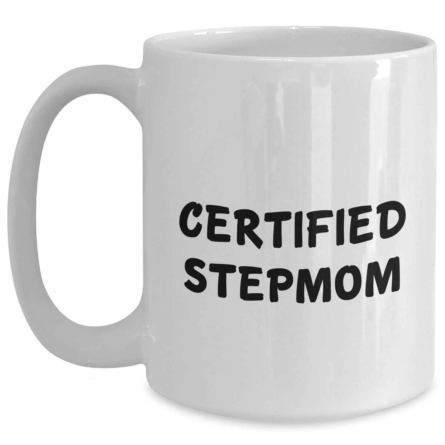 Funny Stepmom Gifts from Friends, Unique White Coffee Mugs for Stepmom, Graduation Unique Gifts, 'Certified Stepmom' Quote - Main