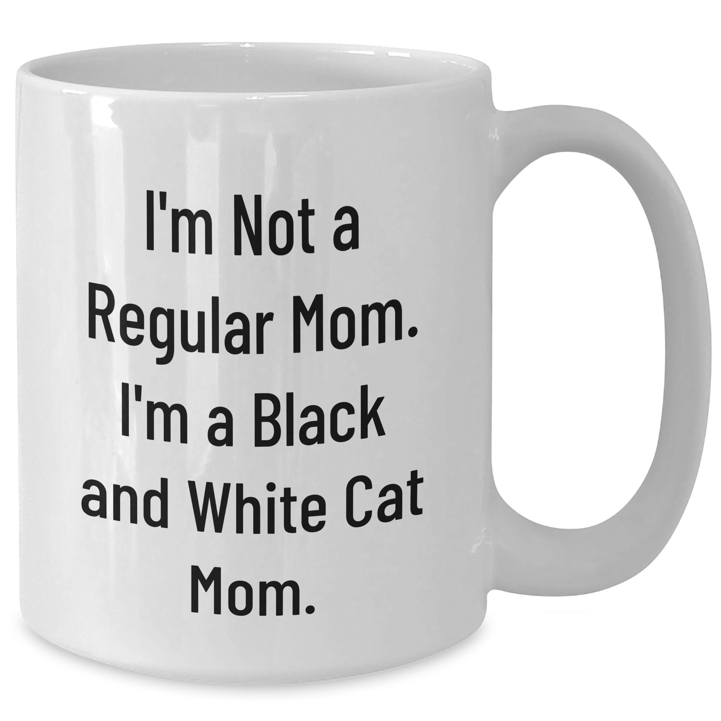 Funny Black and White Cat Mom Graduation White Coffee Mug Gifts from Family to Friends - Additional