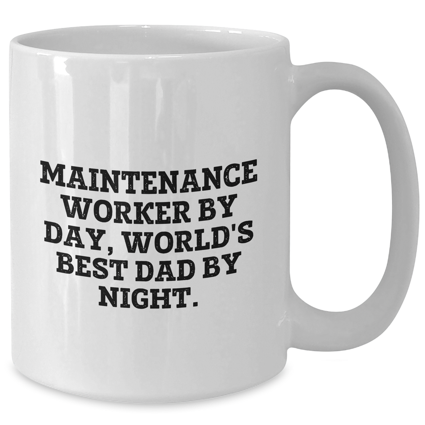 Funny Maintenance Worker Gifts, World's Best Dad Coffee Mug, 11oz or 15oz White Ceramic, Gifts from Family to Maintenance Worker, Unique Father's Day Unique Gifts - Additional
