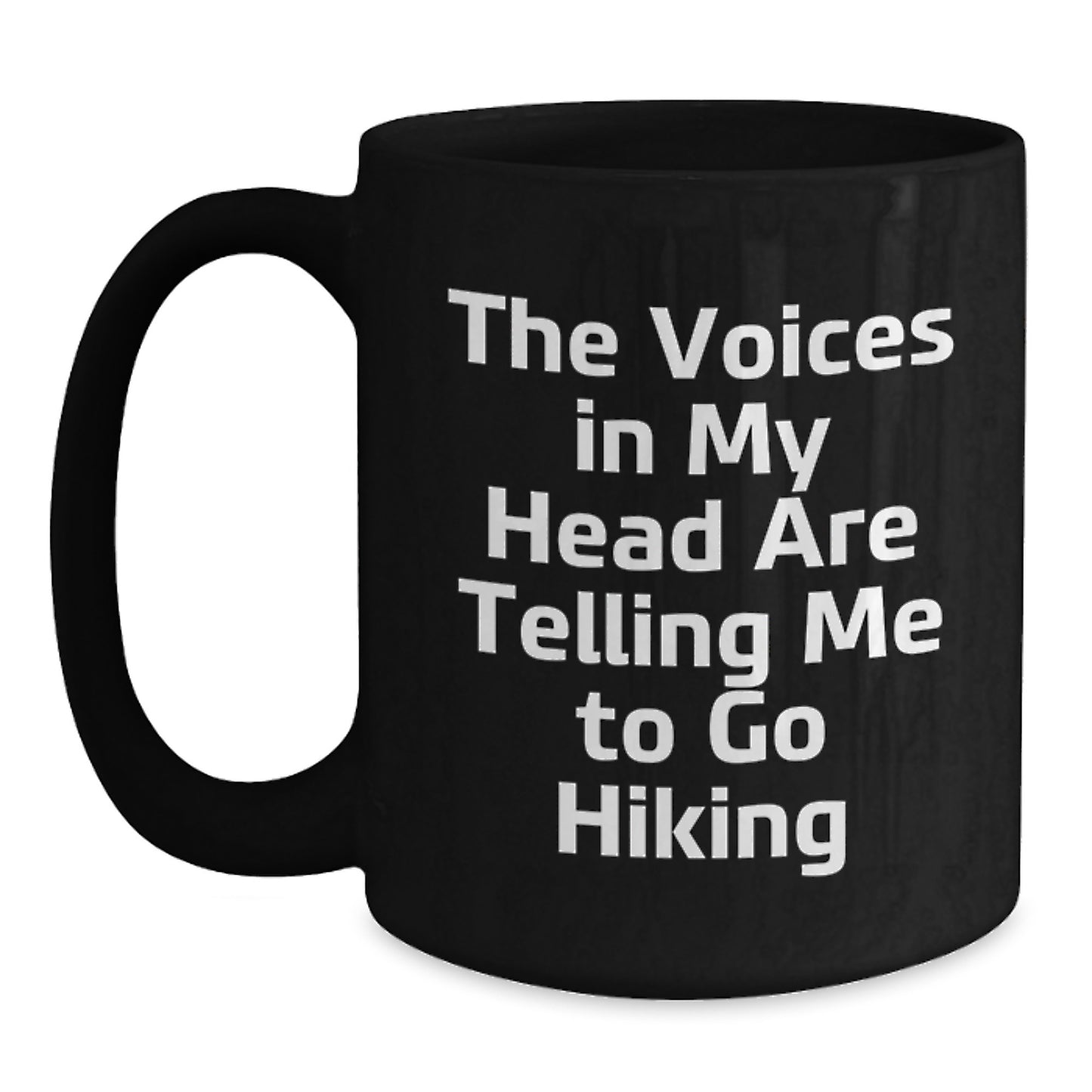 Funny Hiking Gifts for Men from Friends - Black Coffee Mug with Inspirational Quote, Graduation Unique Gifts - Main