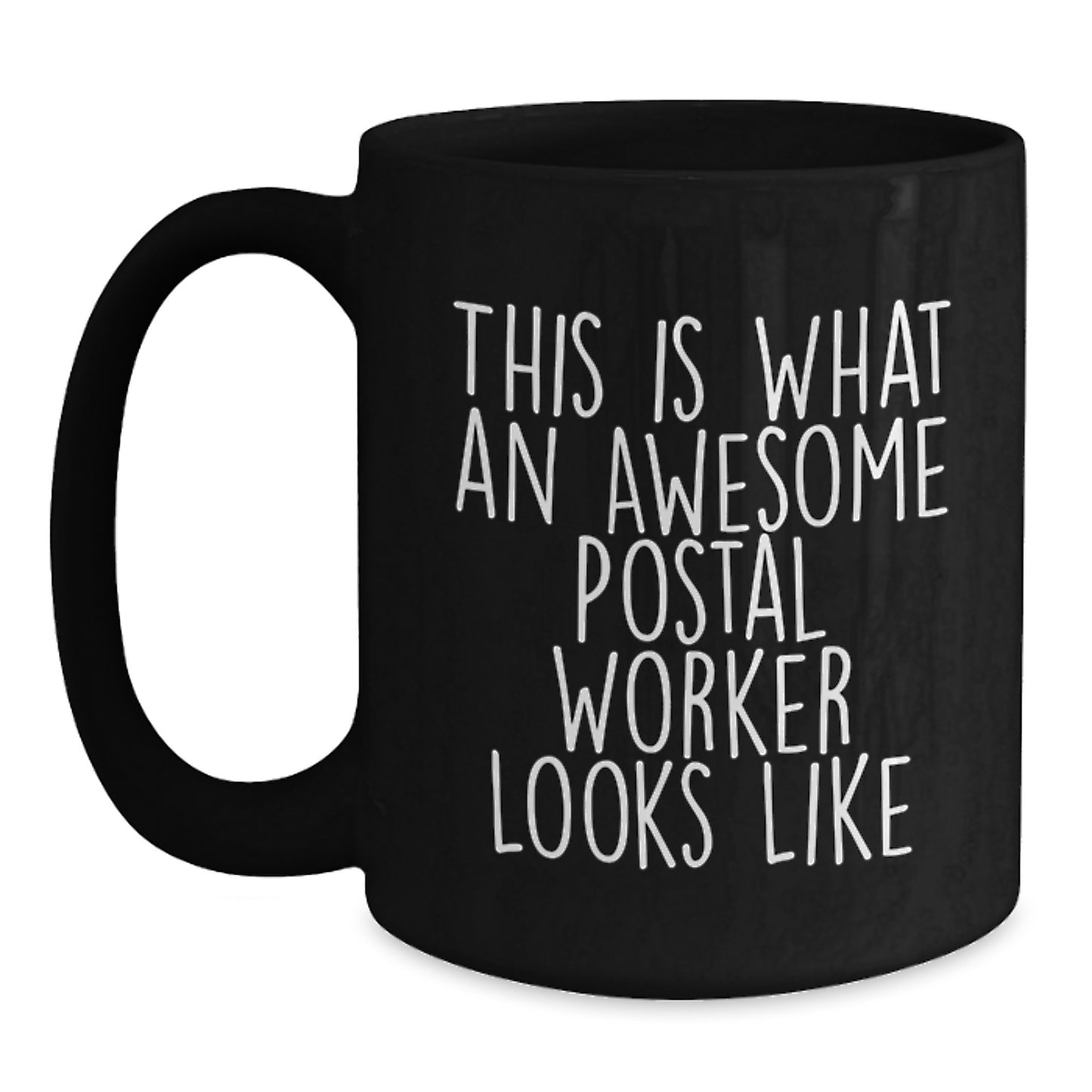 Funny Gifts from Friends for Awesome Postal Workers, Black Coffee Mug, Graduation Unique Gifts - Main