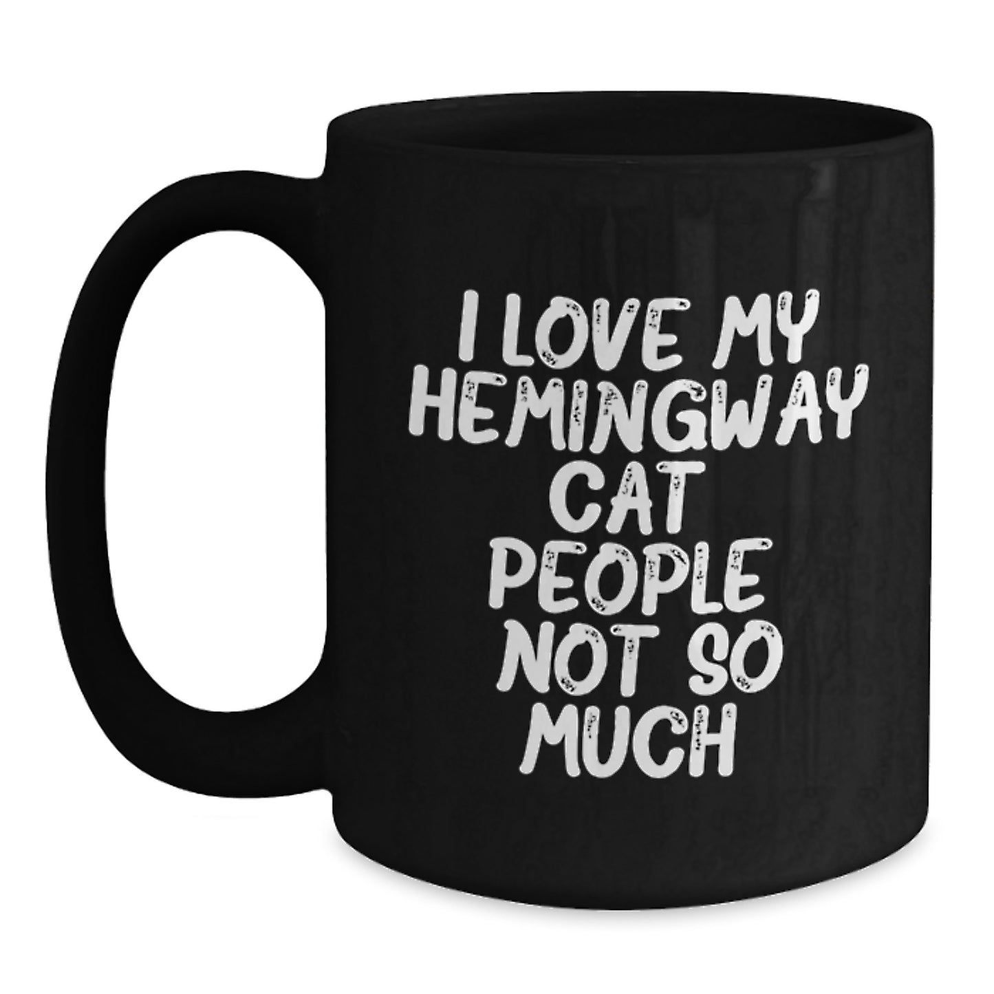 Hemingway Cat Gifts, Funny Quote Black Coffee Mug, Graduation Unique Gifts from Friends to Family - Main