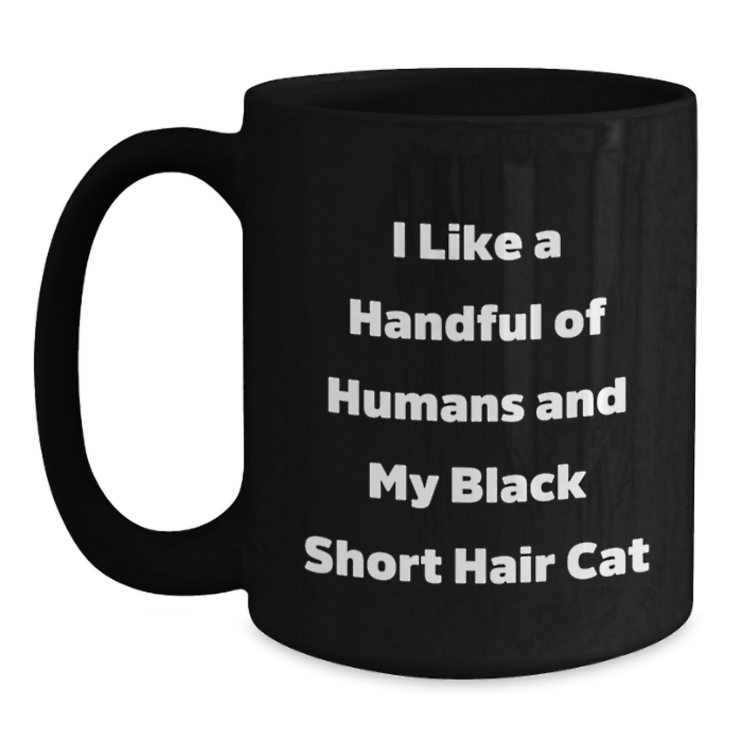 Funny Graduation Gifts for Black Short Hair Cat Lovers - Black Coffee Mug from Friends - Main