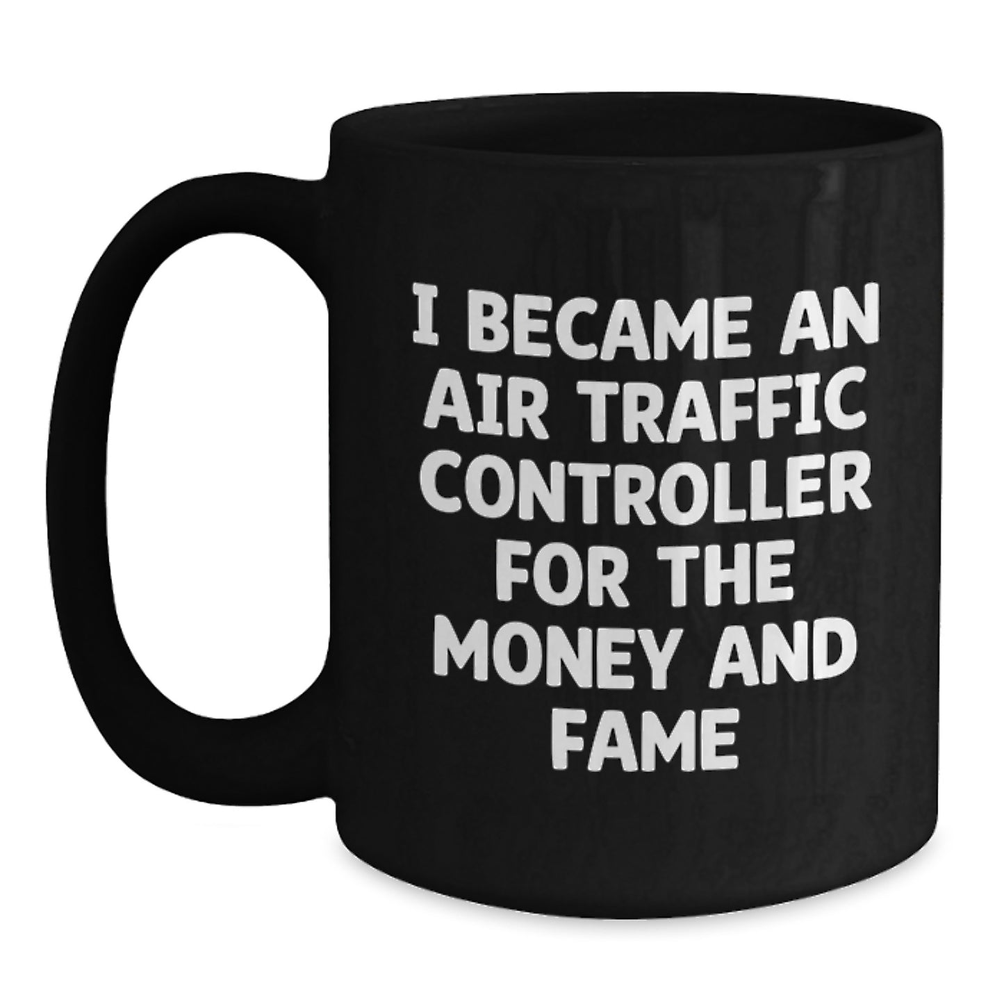 Funny Air Traffic Controller Gifts for Birthday from Friends to Coworkers, Inspirational Quote on Black Coffee Mug - Main