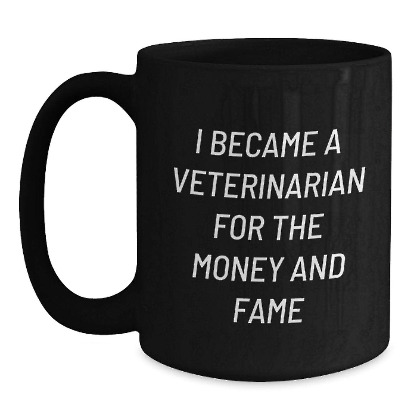 Veterinarian Humor Gifts, Funny Quote Black Coffee Mug, Birthday Unique Gifts from Friends, Gifts for Veterinarian - Main