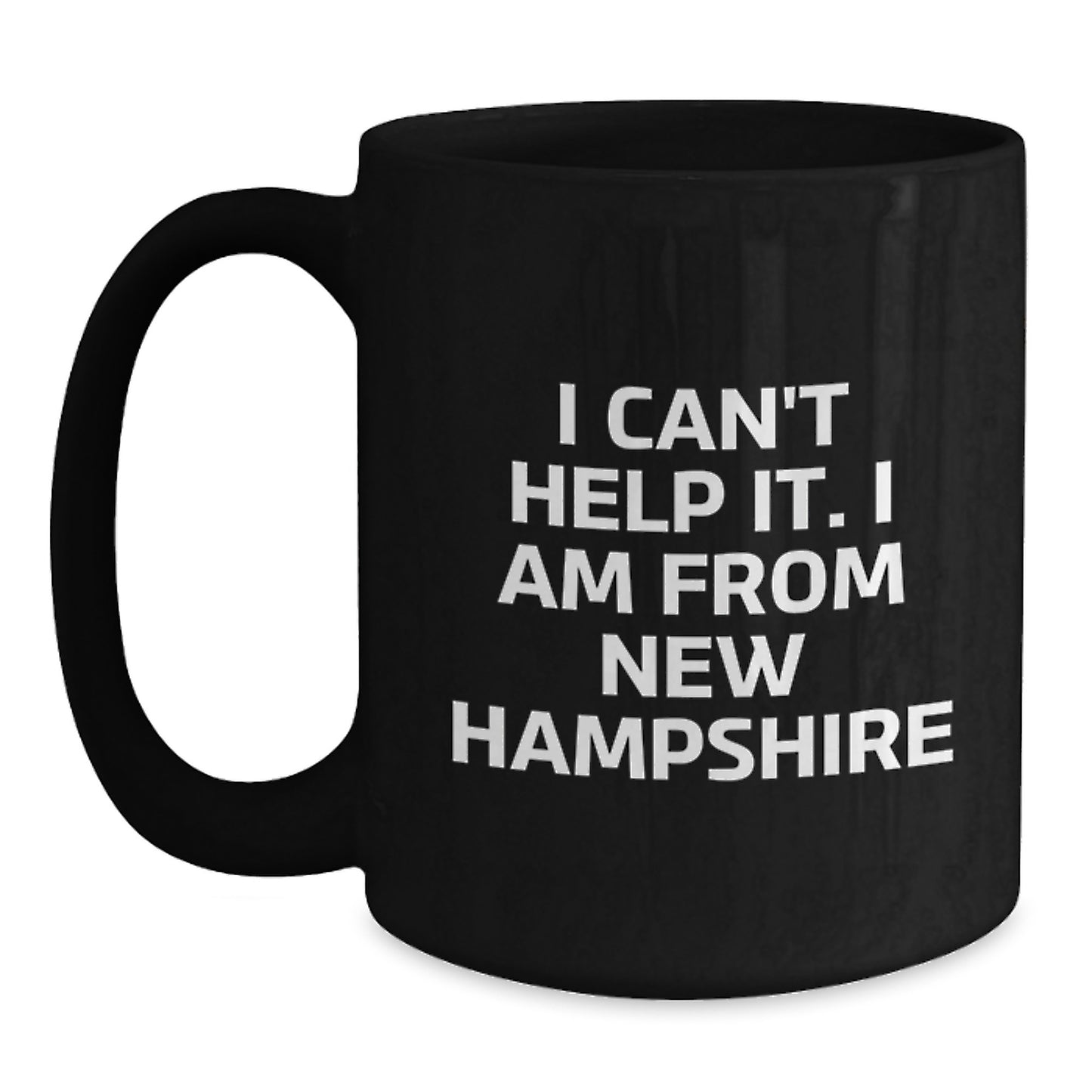 Funny New Hampshire Quote Gifts for Men from New Hampshire, Black Coffee Mug for Birthday Unique Gifts - Main