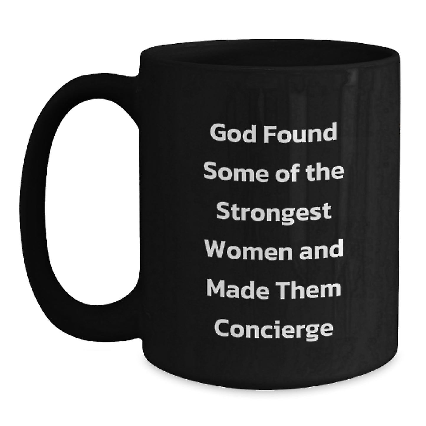 Funny Concierge Gifts from Men for Women, Inspirational Black Coffee Mugs for Graduation, Gifts from Family, Gifts for Concierge - Main