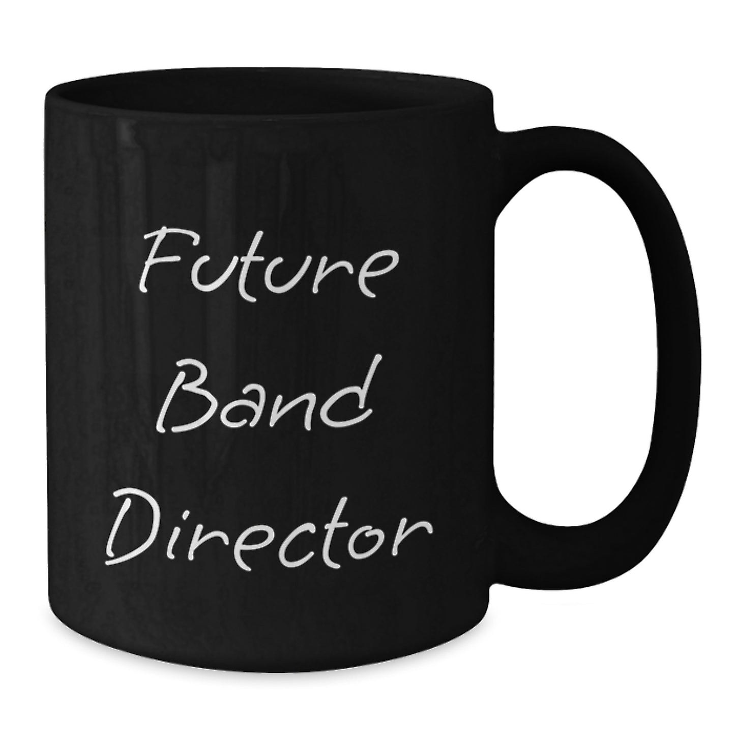 Funny Band Director Gifts from Friends for Birthday - Black Coffee Mug, Future Band Director Quote, 'You're the Conductor of My Heart' - Additional