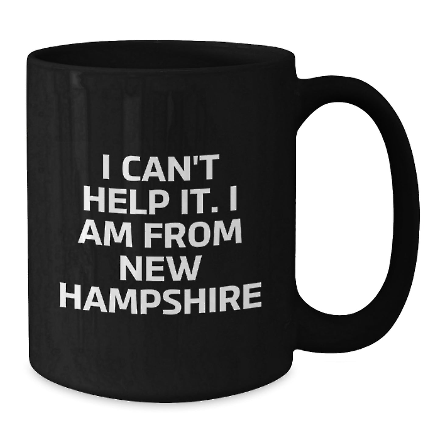 Funny New Hampshire Quote Gifts for Men from New Hampshire, Black Coffee Mug for Birthday Unique Gifts - Additional