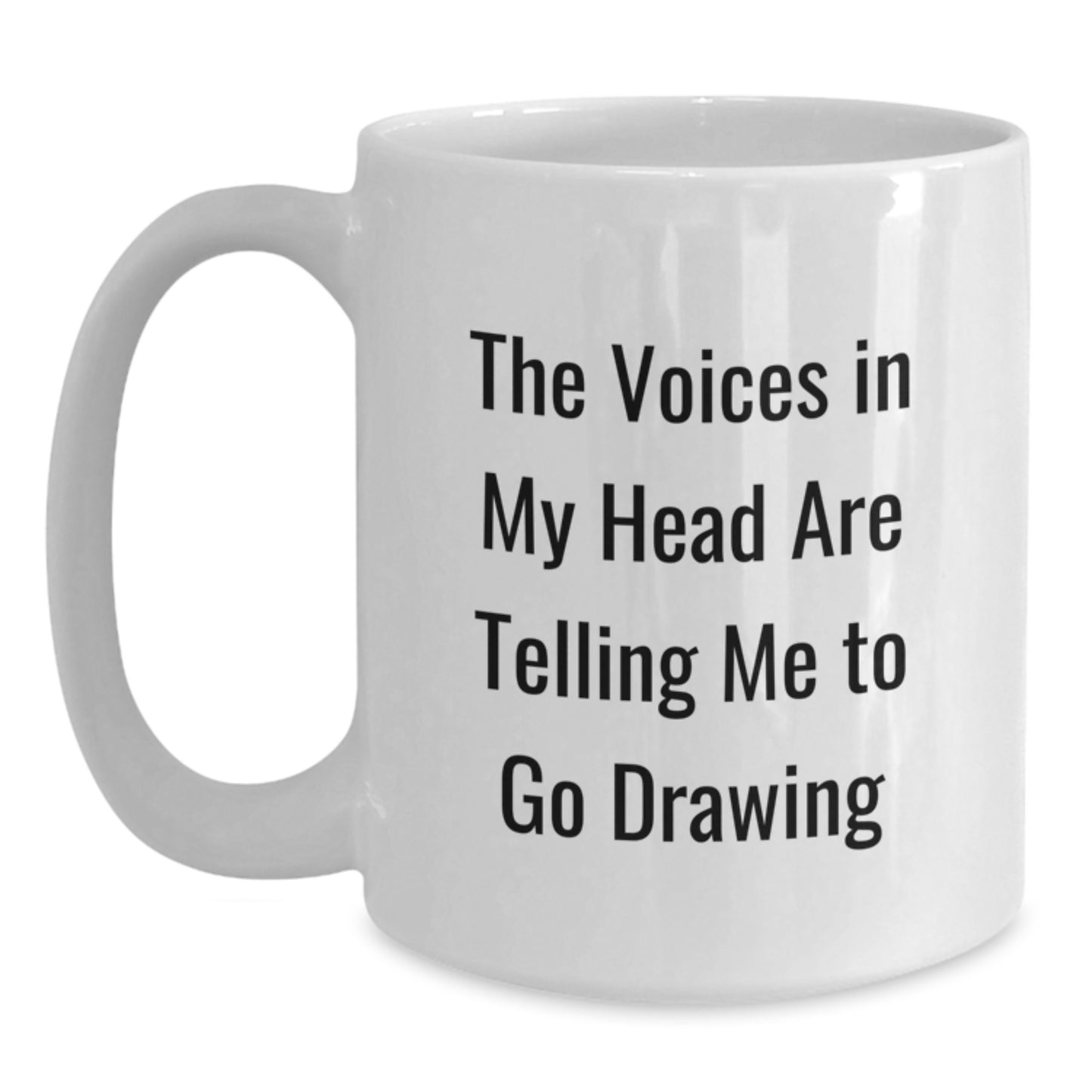 Funny Drawing Gifts for Her from Friends, Cute White Coffee Mug for Graduation - Main