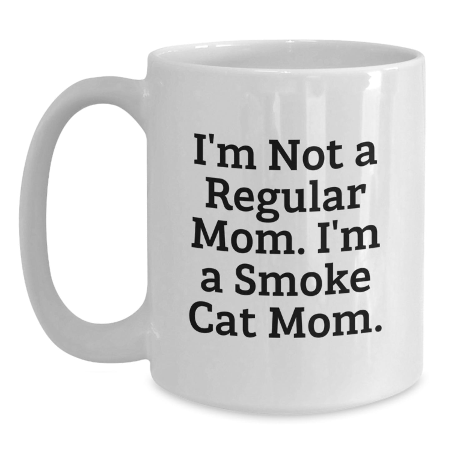 Funny Smoke Cat Mom Gifts from Friends and Family for Graduation Unique White Coffee Mug - Main