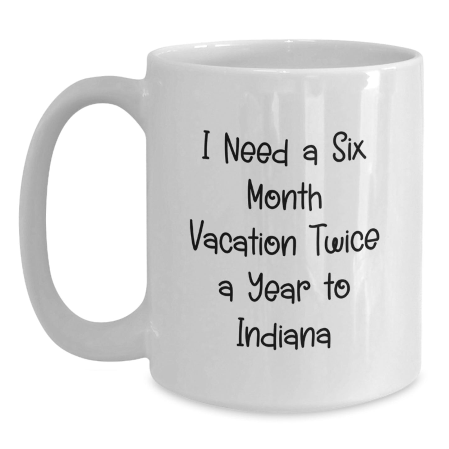 Funny Indiana White Coffee Mugs for Graduation Gifts from Friends to Family - Main