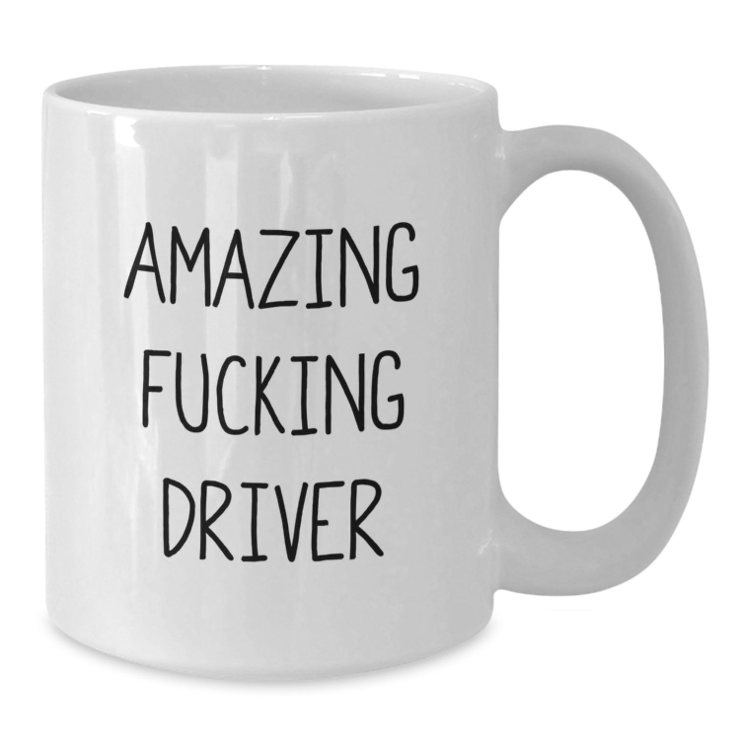 Funny Driver Gifts for Him from Friends, 'Amazing F--king Driver' White Coffee Mug for Graduation - Additional