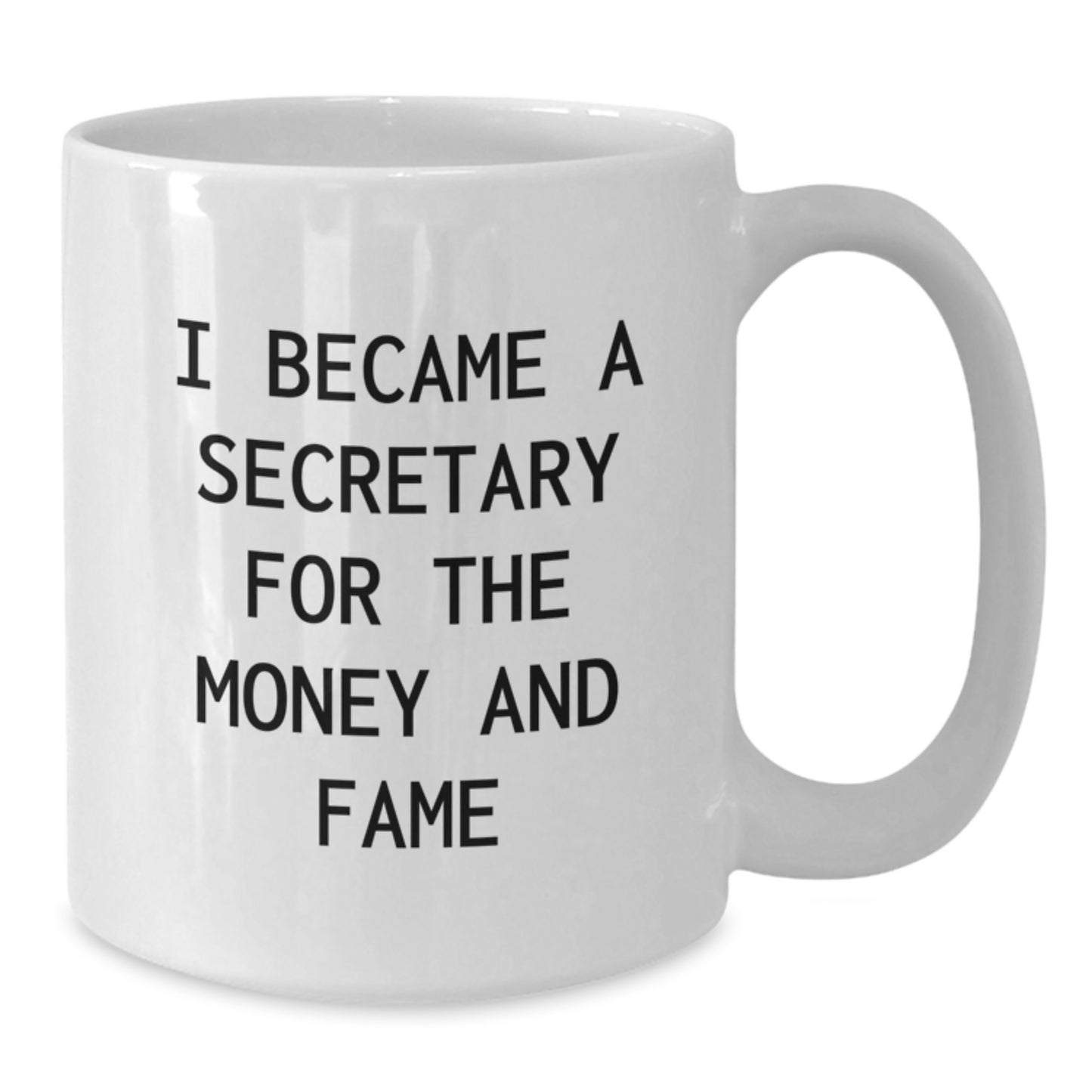 Funny Secretary Gift White Coffee Mug I Became A Secretary For The Money And Fame, Gifts from Friends to Coworkers, Graduation Unique Gifts - Additional