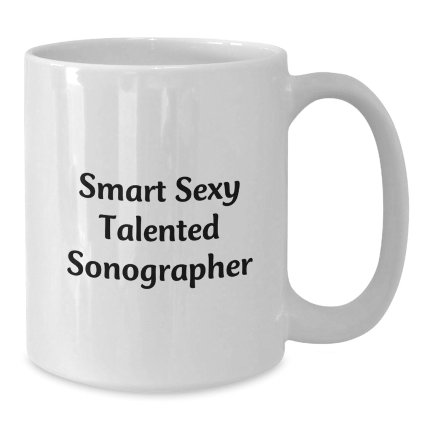 SmartSexyTalented Sonographer Funny Birthday Unique Gift Ideas for Her or Him, White Coffee Mug, 'Who Needs a Superhero When You Have a Sonographer?' - Additional