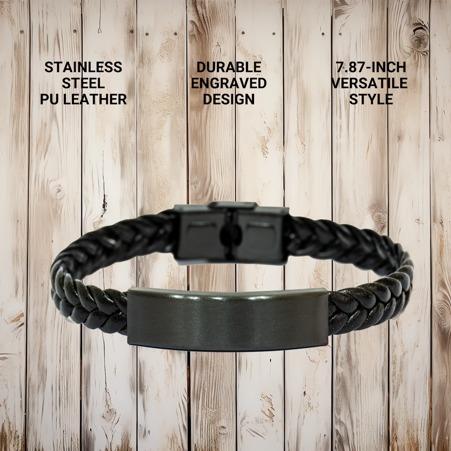 Funny Podiatrist Gifts for Men from Best Podiatrist Ever, Interlaced Leather Bracel- Father's Day Unique Gifts - Image 4