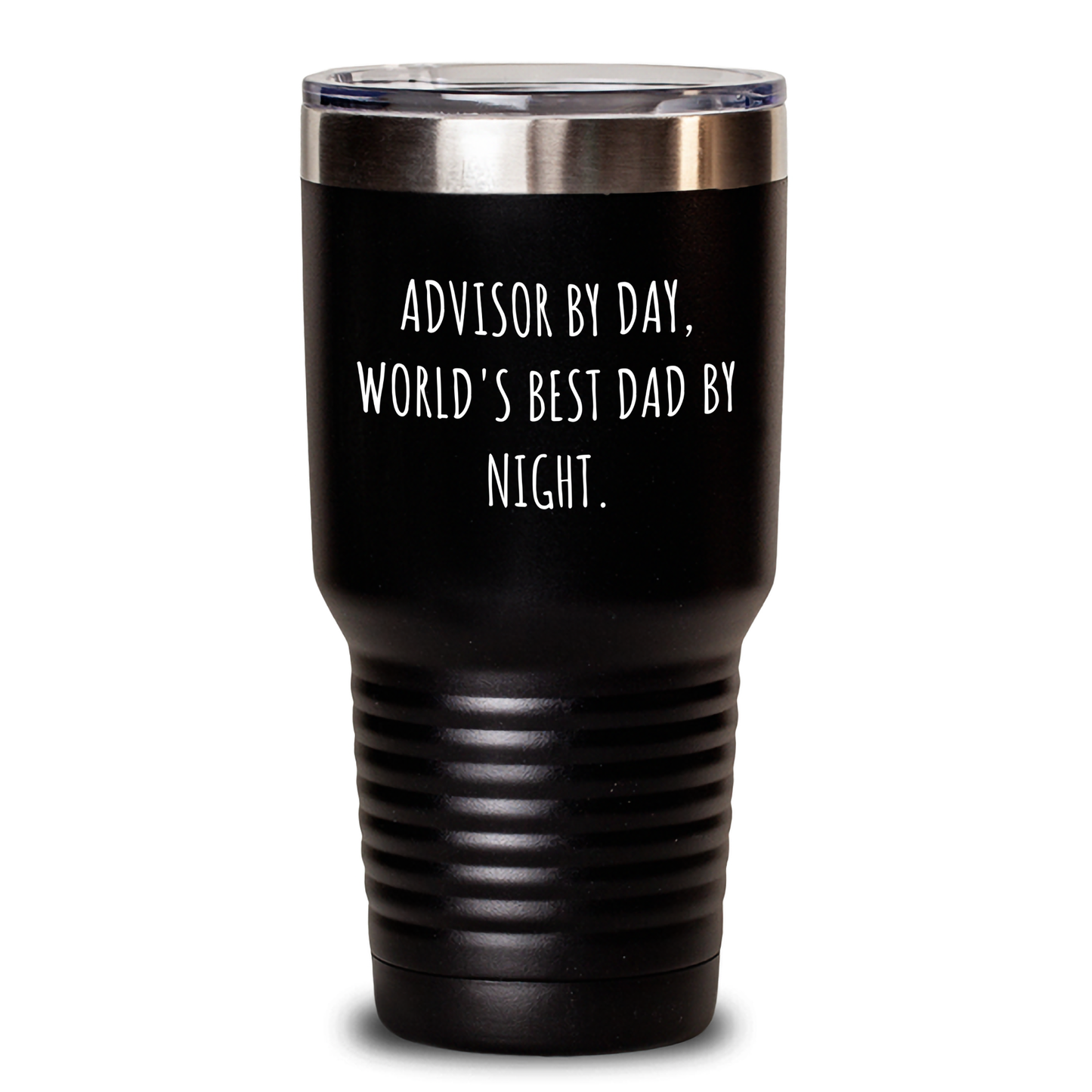 Funny Advisor Gifts from Men, Gifts for Advisor - Tumbler 'Advisor By Day, World's Best Dad By Night.' for Father's Day Unique Gifts - Main
