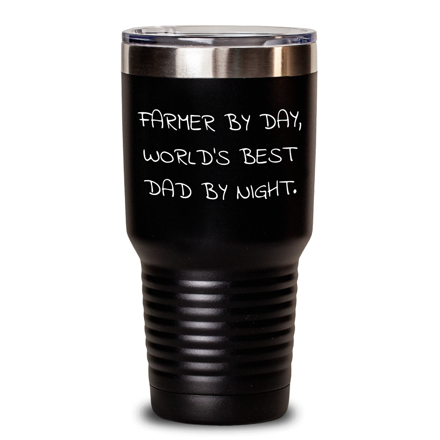 Farmer by Day, World's Best Dad by Night Funny Tumbler Gift for Farmers from Men on Father's Day - Main