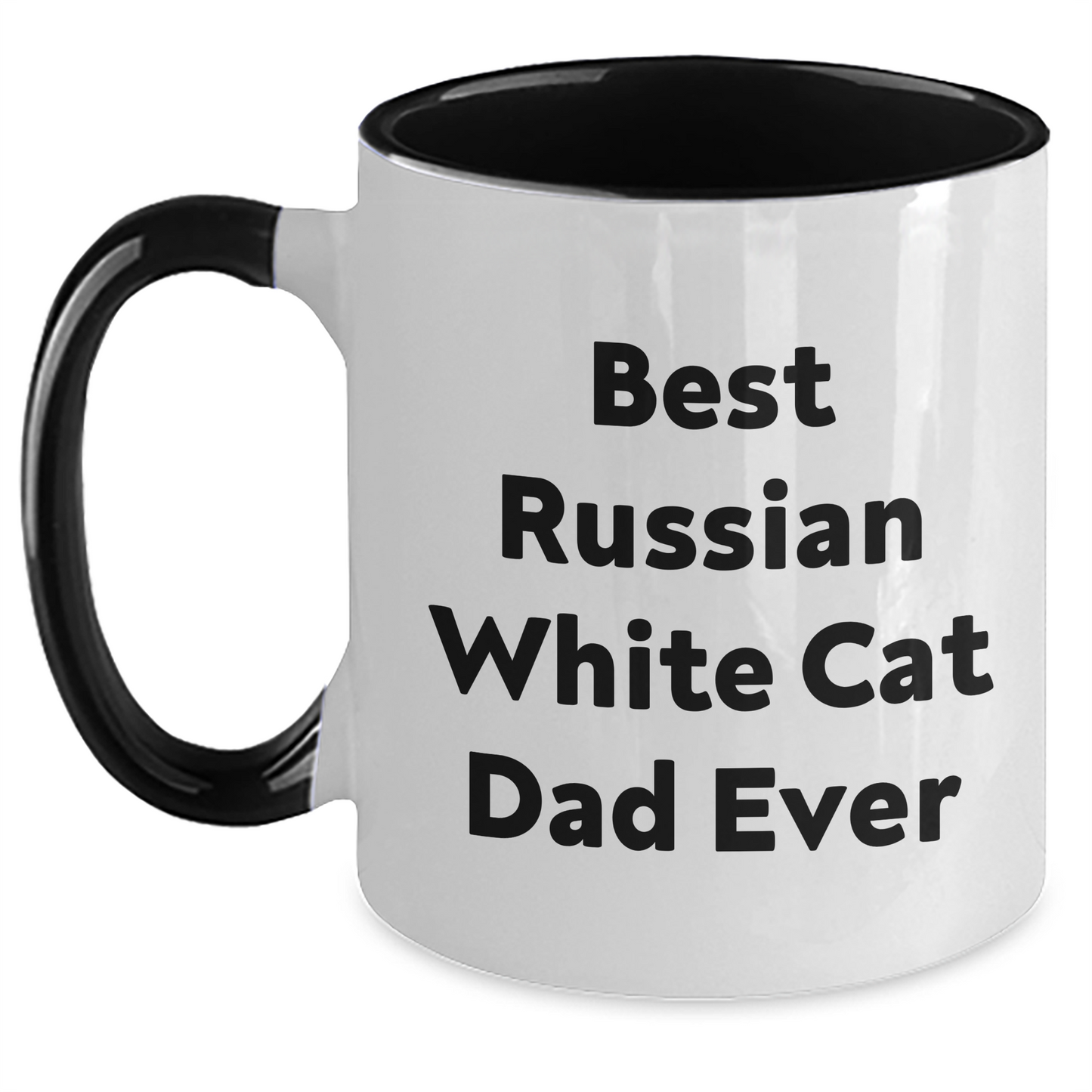 Funny Russian White Cat Dad Ever, Gifts from Men to Russian White Cat Lovers, Father's Day Unique Gifts - Main