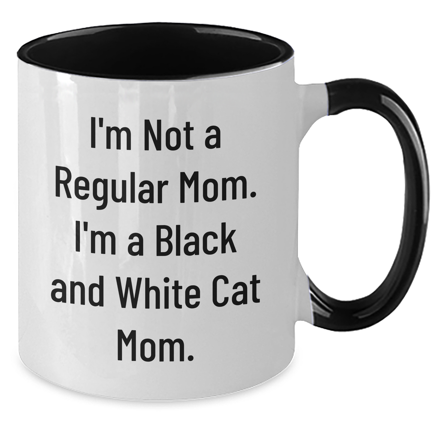 Funny Black and White Cat Mom Gifts for Women, Unique Two Tone Coffee Mugs from Mom, Inspirational Graduation Unique Gifts for Coworkers, Friends, Family - Additional