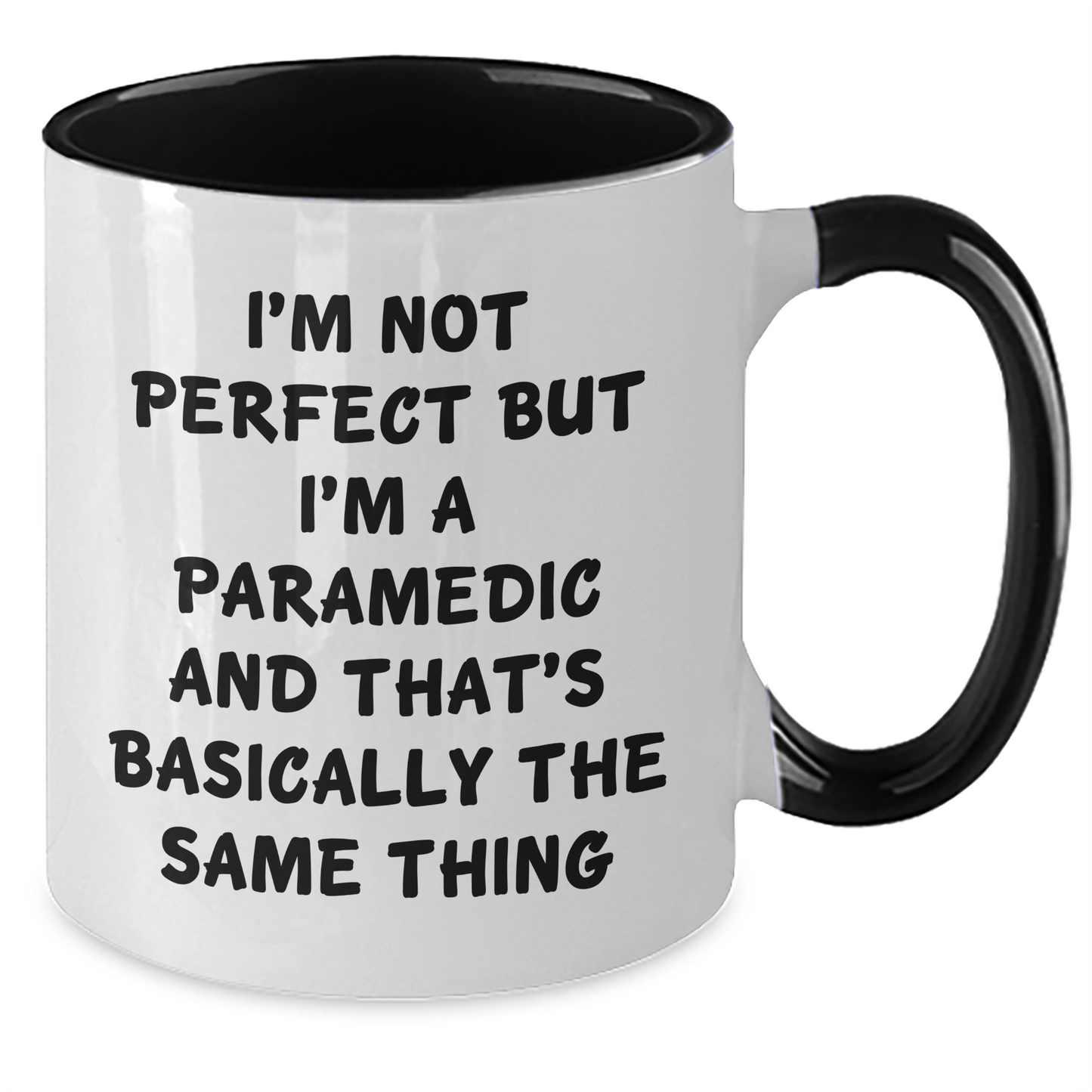 Funny Rescue Worker Gifts for Men - I'm Not Perfect But I'm A Rescue Worker And That's Basically The Same Thing, Two Tone Coffee Mug for Father's Day from Family - Additional