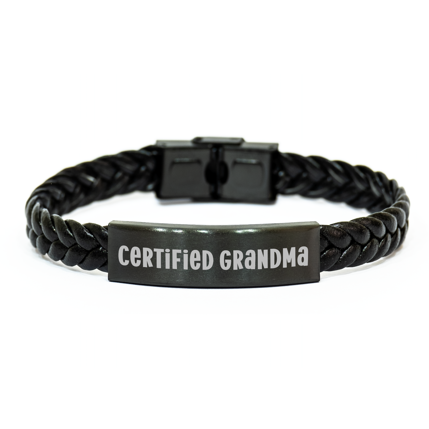Funny Grandma Quotes Interlaced Leather Bracelet Gifts from Family Graduation Unique Presents - Image 1