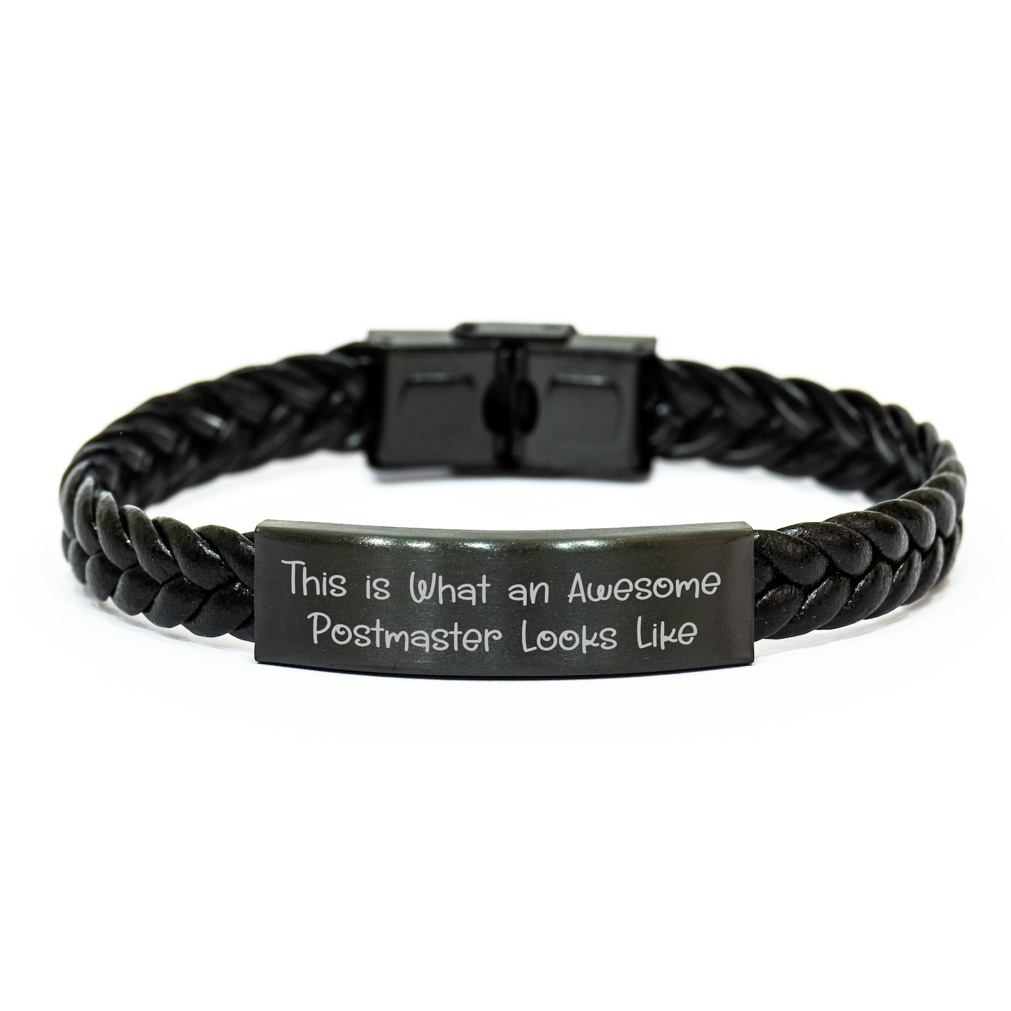 Funny Postmaster Gifts, Interlaced Leather Bracelet for Men, Women, or Friends from Father's Day Unique Gifts - Image 1