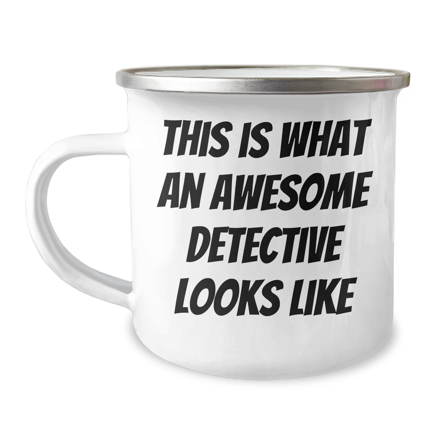 Detective Gifts from Friends for Graduation Unique Presents, This Is What An Awesome Detective Looks Like Funny Quote on Camping Mug - Image 1