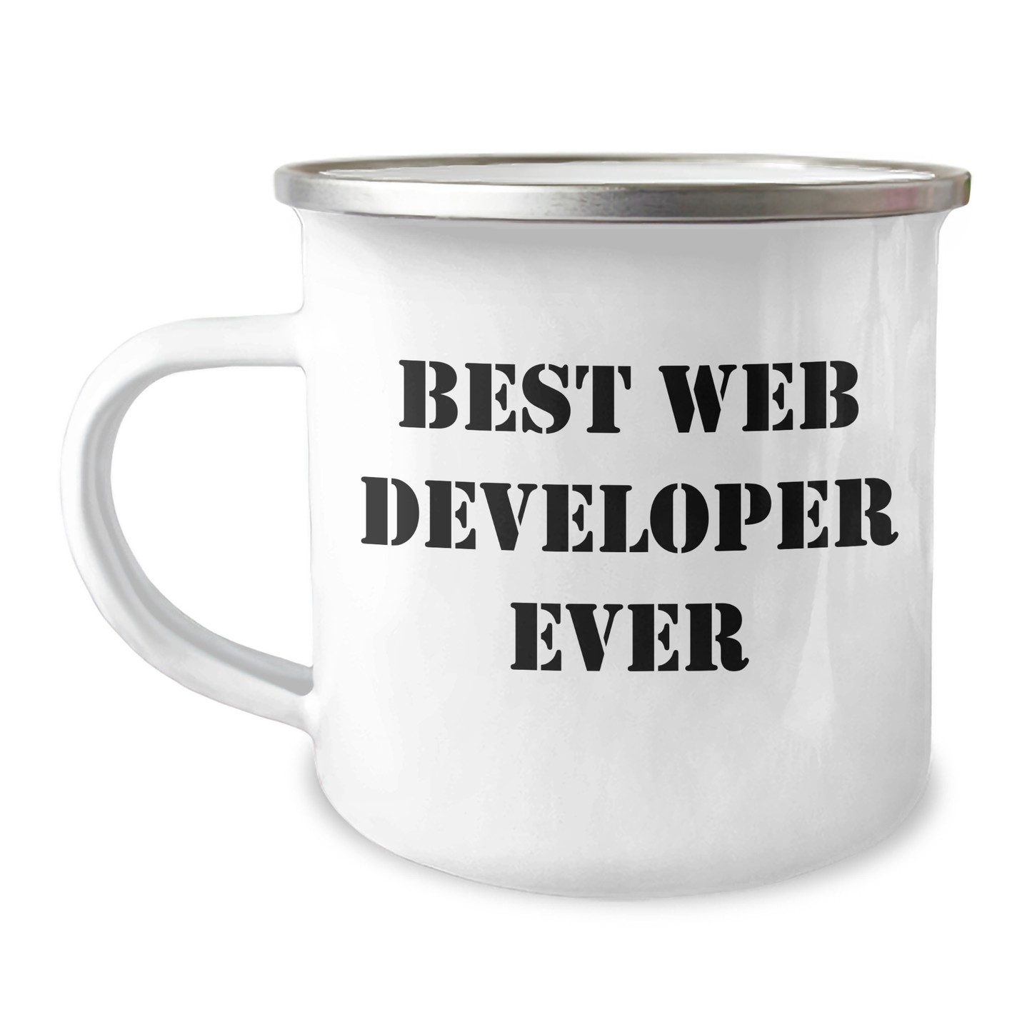 Funny Web Developer Gifts from Friends, Best Web Developer Ever Camping Mug for Graduation, Unique Web Developer Graduation Gift for Men or Women - Image 1