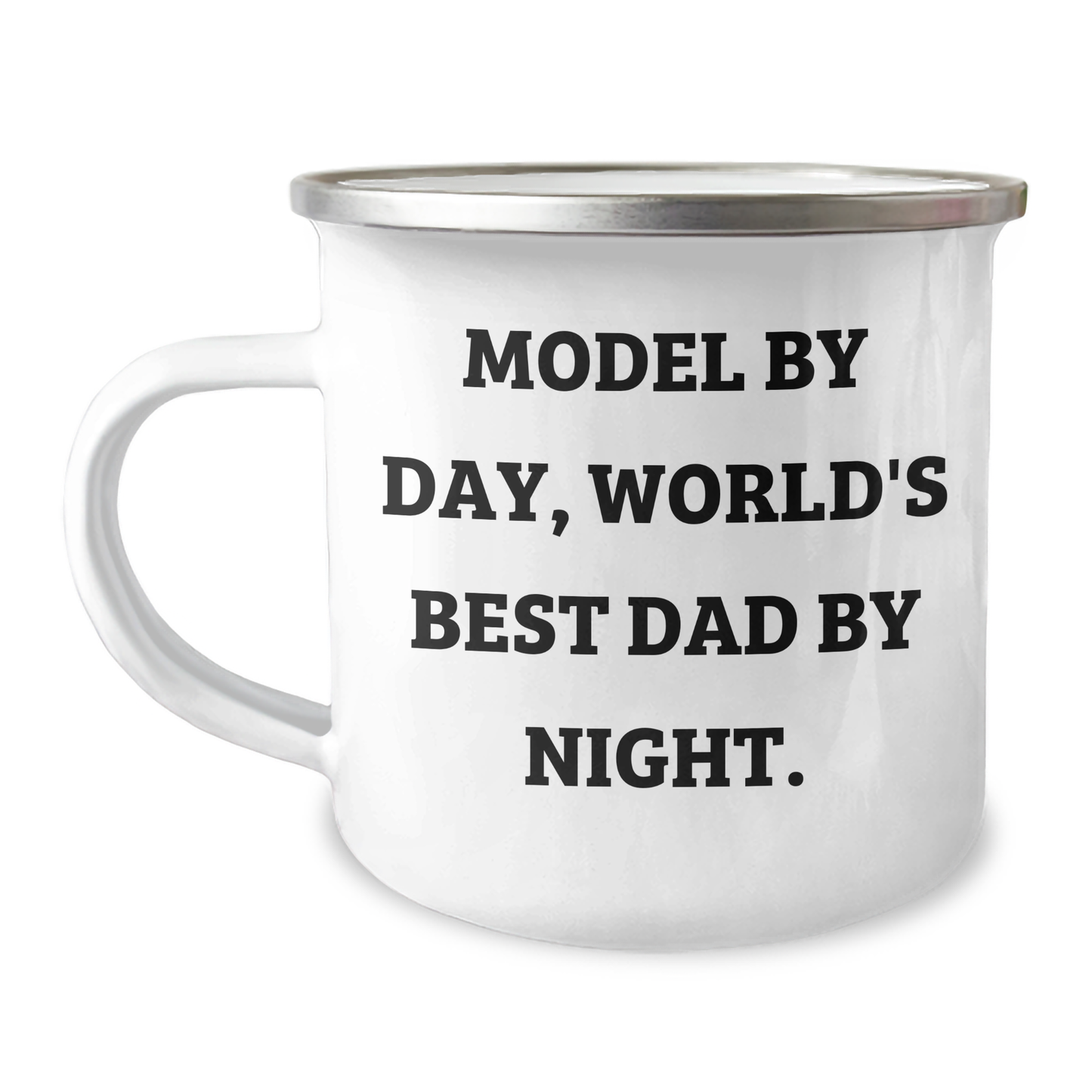 Model Gifts from Dad, Funny Camping Mug for Model By Day, World's Best Dad By Night Gifts on Father's Day - Image 1