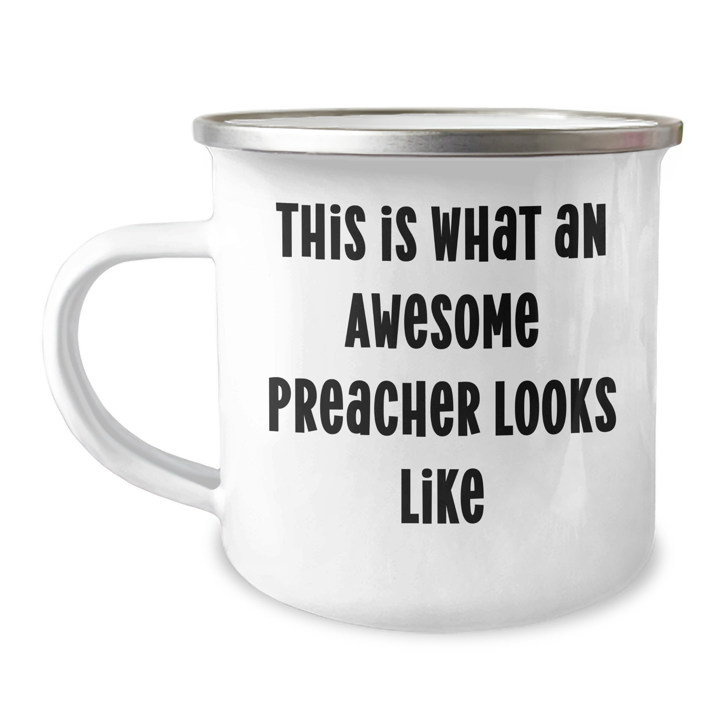 Gifts from Family to Awesome Preachers - This Is What An Awesome Preacher Looks Like, Camping Mug, Father's Day Unique Gifts for Preachers, Funny Quote - Image 1