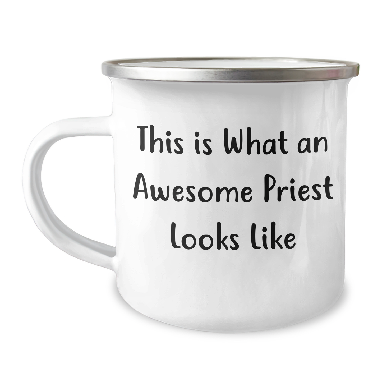 Funny Priest Gifts, This Is What An Awesome Priest Looks Like, Camping Mug for Father's Day, Gifts from Family to Priest, Perfect for Outdoor Activities, Unique Priest Present - Image 1