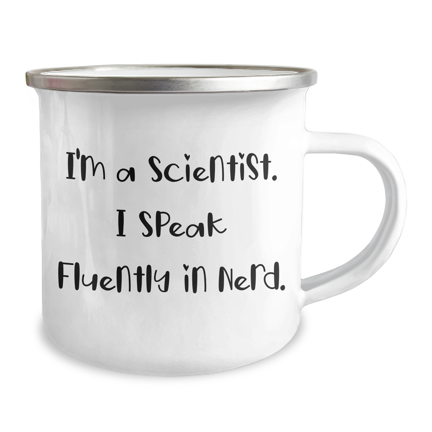 Funny Scientist Gifts from Friends, Unique Camping Mug for Men or Women Graduation, 'I'm A Scientist. I Speak Fluently In genius.' Quote - Image 2