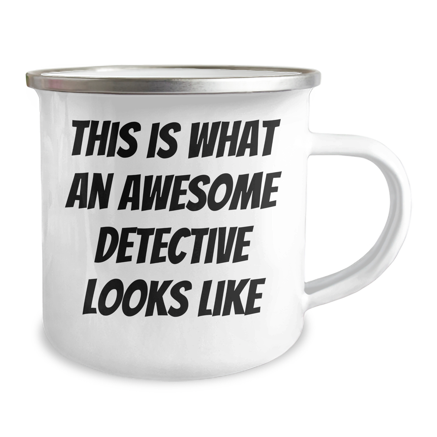 Detective Gifts from Friends for Graduation Unique Presents, This Is What An Awesome Detective Looks Like Funny Quote on Camping Mug - Image 2
