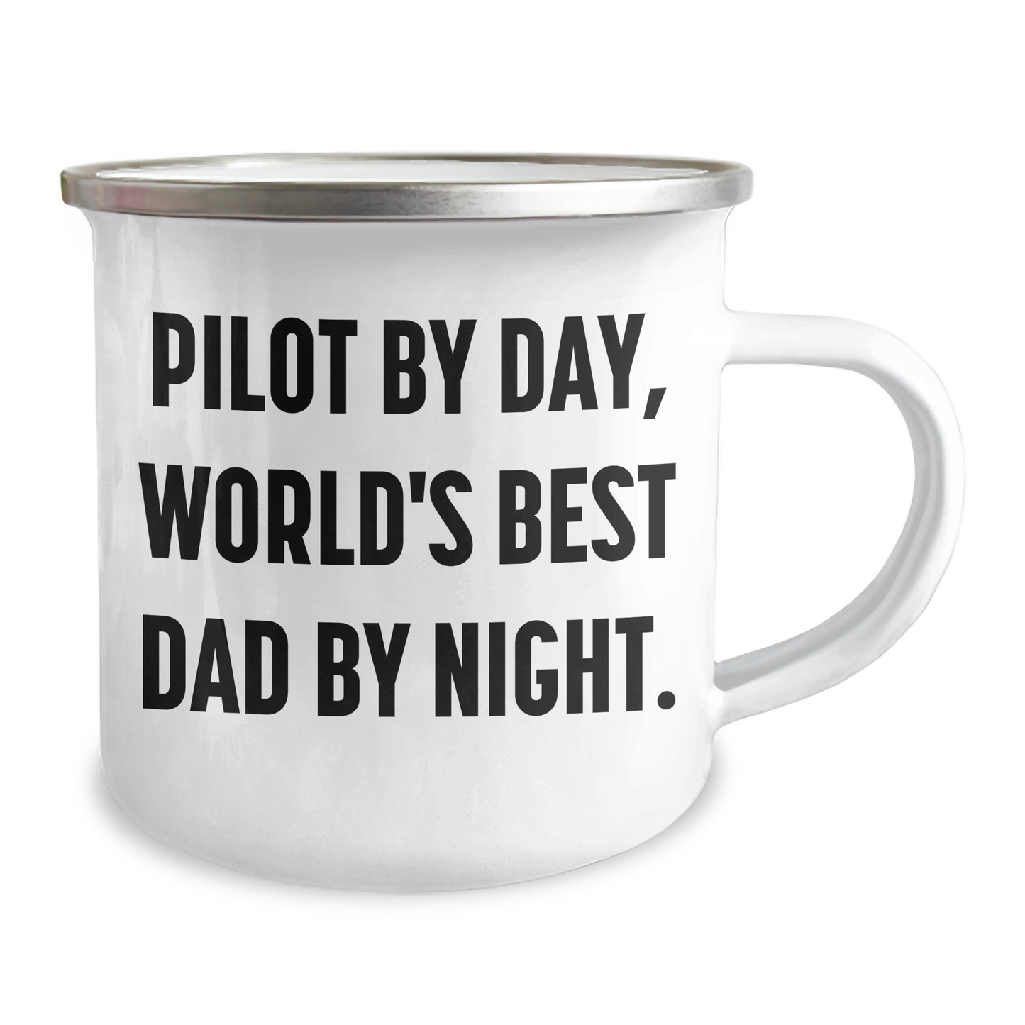 Pilot Gifts: 'Pilot By Day, World's Best Dad By Night.' Funny Camping Mug for Father's Day - Gifts from Men to Pilots - Image 2