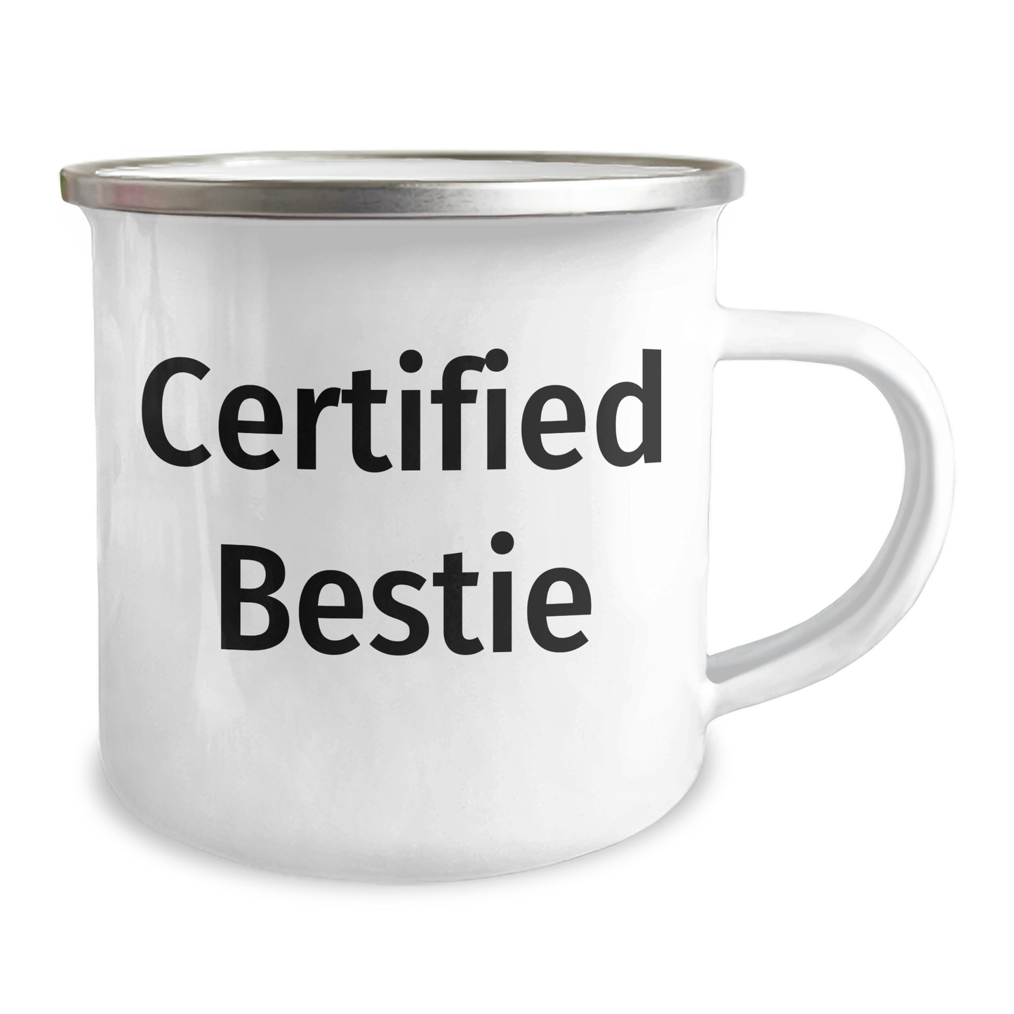 Funny Bestie Gifts for Men or Women - Certified Bestie Camping Mug with Enamel Finish, Perfect for Father's Day - Image 2