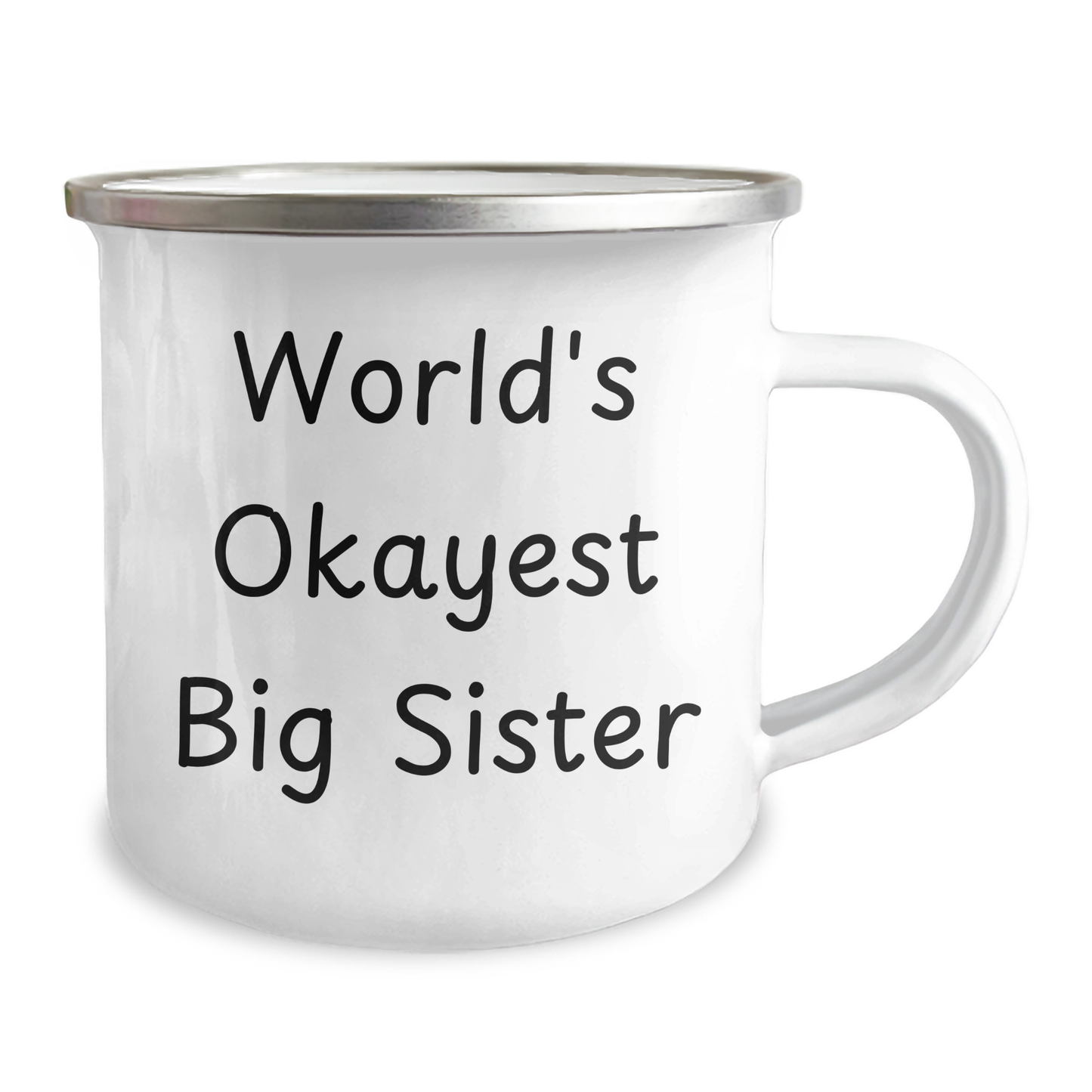 Funny Big Sister Gifts, World's Okayest Sister Camping Mug for Graduation, Gifts from Friends, Big Sister Love - Image 2