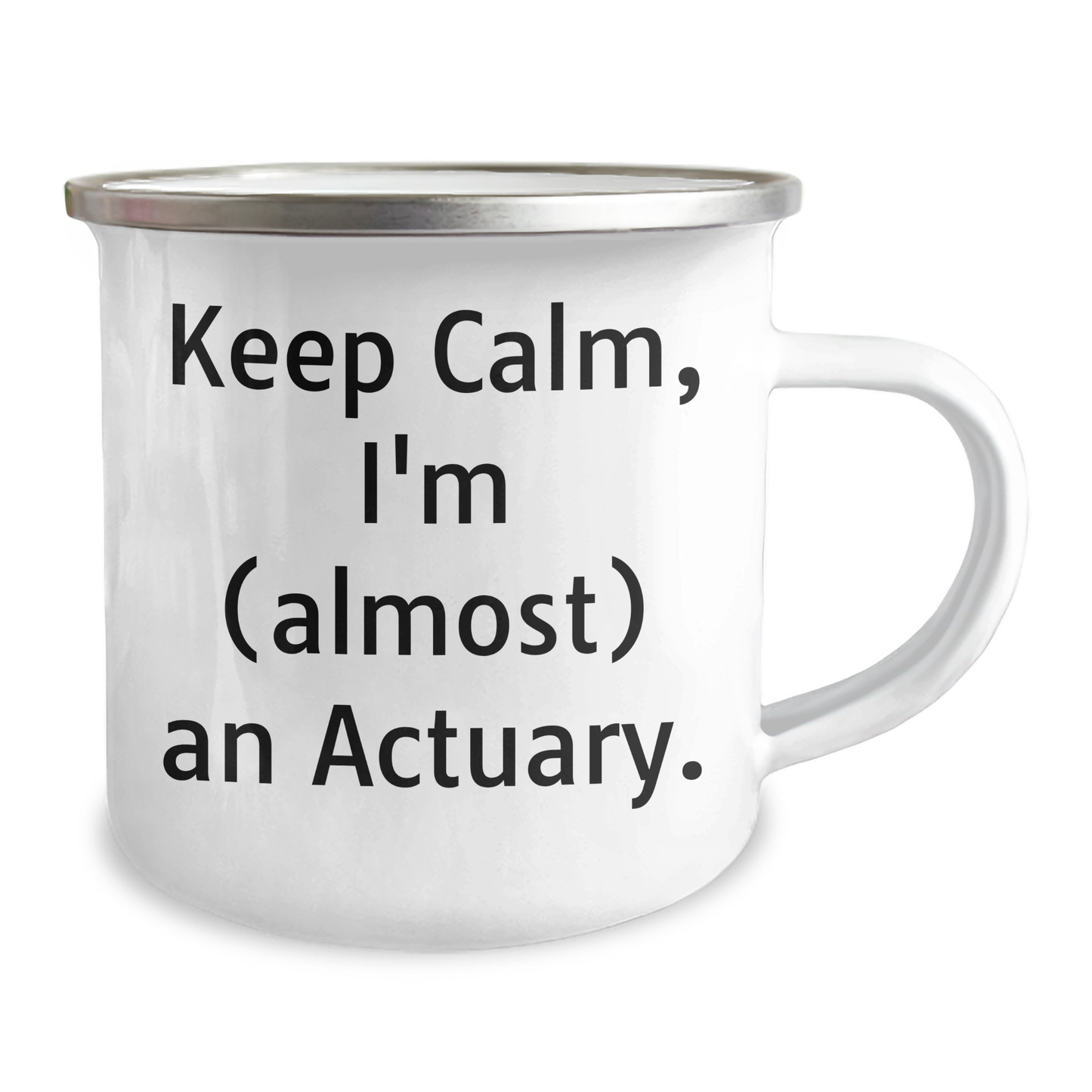 Funny Actuary Gifts, Keep Calm, I'm (almost) An Actuary. - Unique Camping Mugs for Actuary Graduation, Gifts from Friends to Coworkers - Image 2