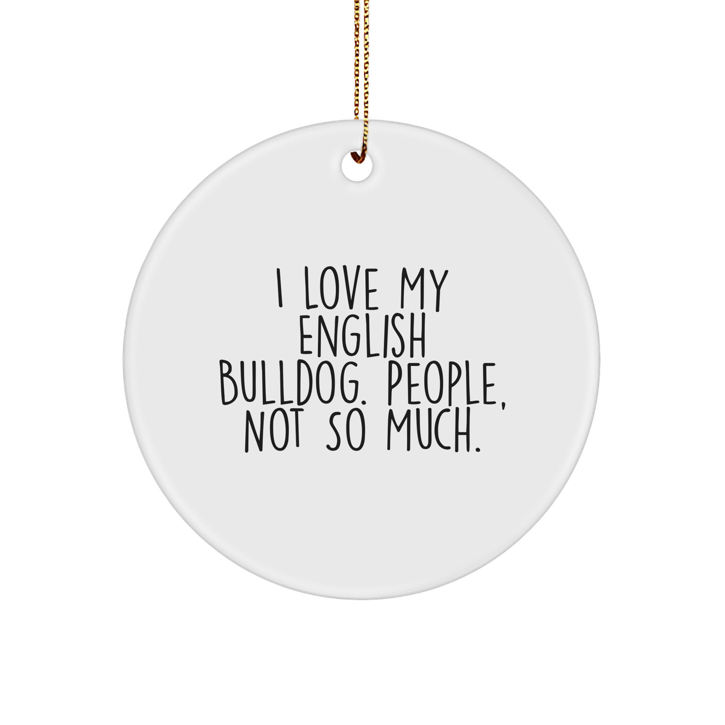 English Bulldog Lovers' Circle Ornament Gifts from Friends, Family, or Coworkers for Christmas - Image 1