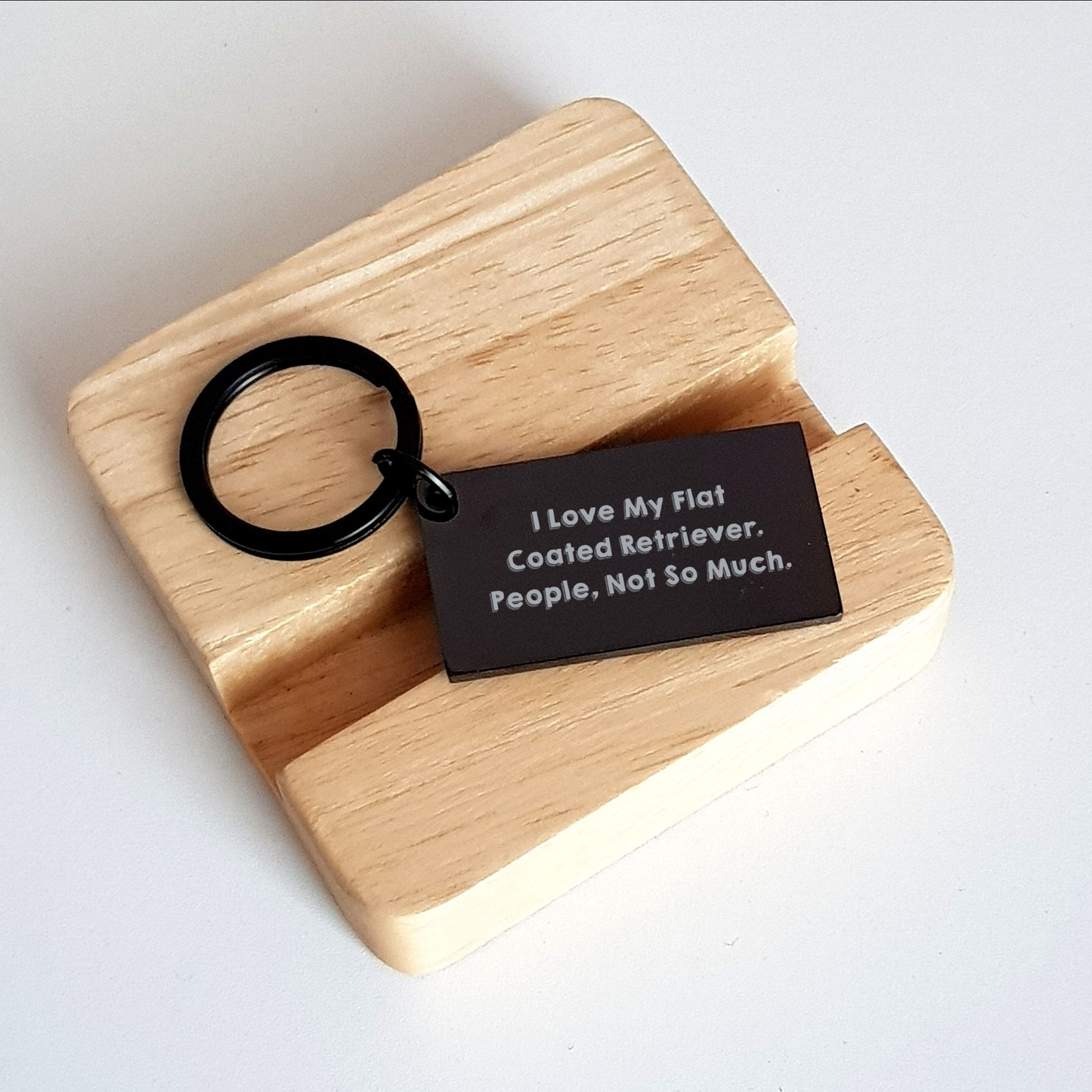 Funny Flat Coated Retriever Dog Keychain Gifts for Men from Dad - 'I Love My Flat Coated Retriever. People, Not So Much.' Keychain for Father's Day - Image 2