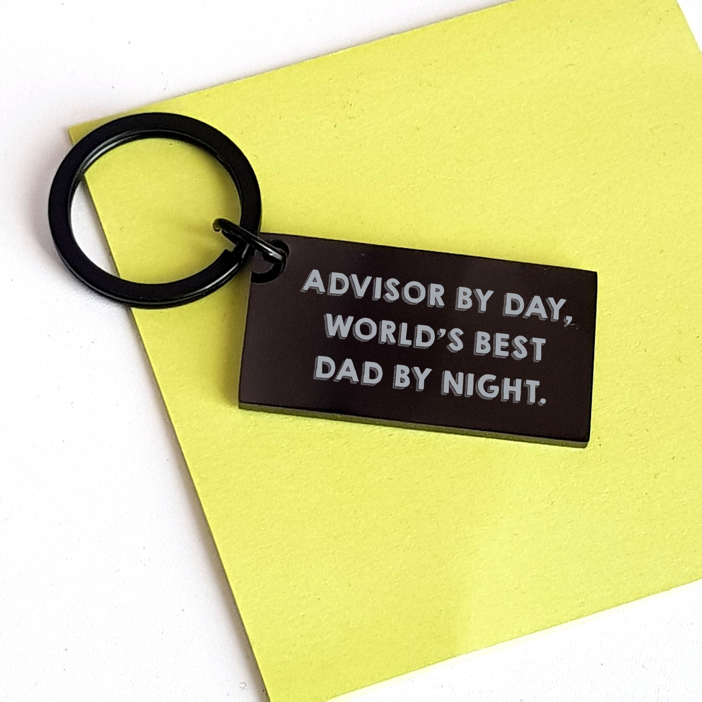 Funny Advisor Keychain Gifts from Men for World's Best Dad By Night - Unique Father's Day Presents - Image 3