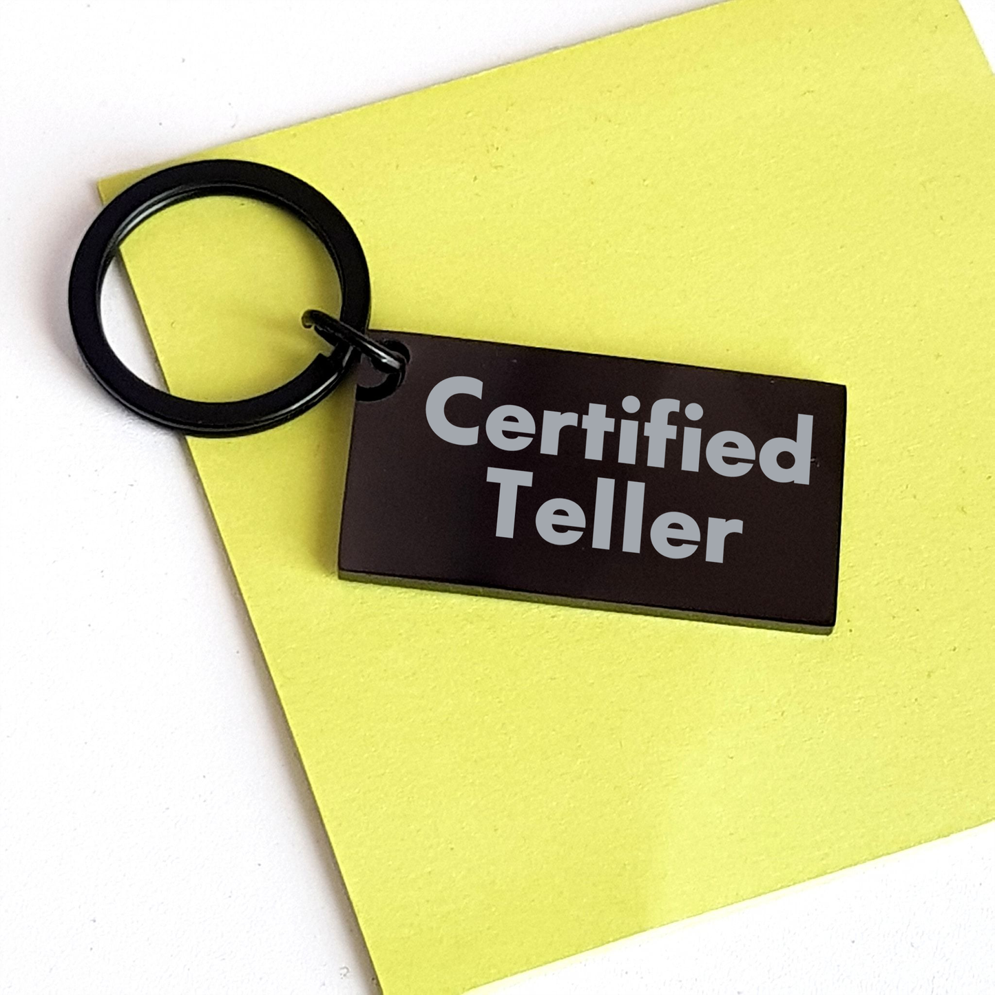 Funny Teller Gifts, Keychain for Men, Funny Quote 'Certified Teller' Gifts from Dad, Gifts for Him on Father's Day, Keychain for Men - Image 3