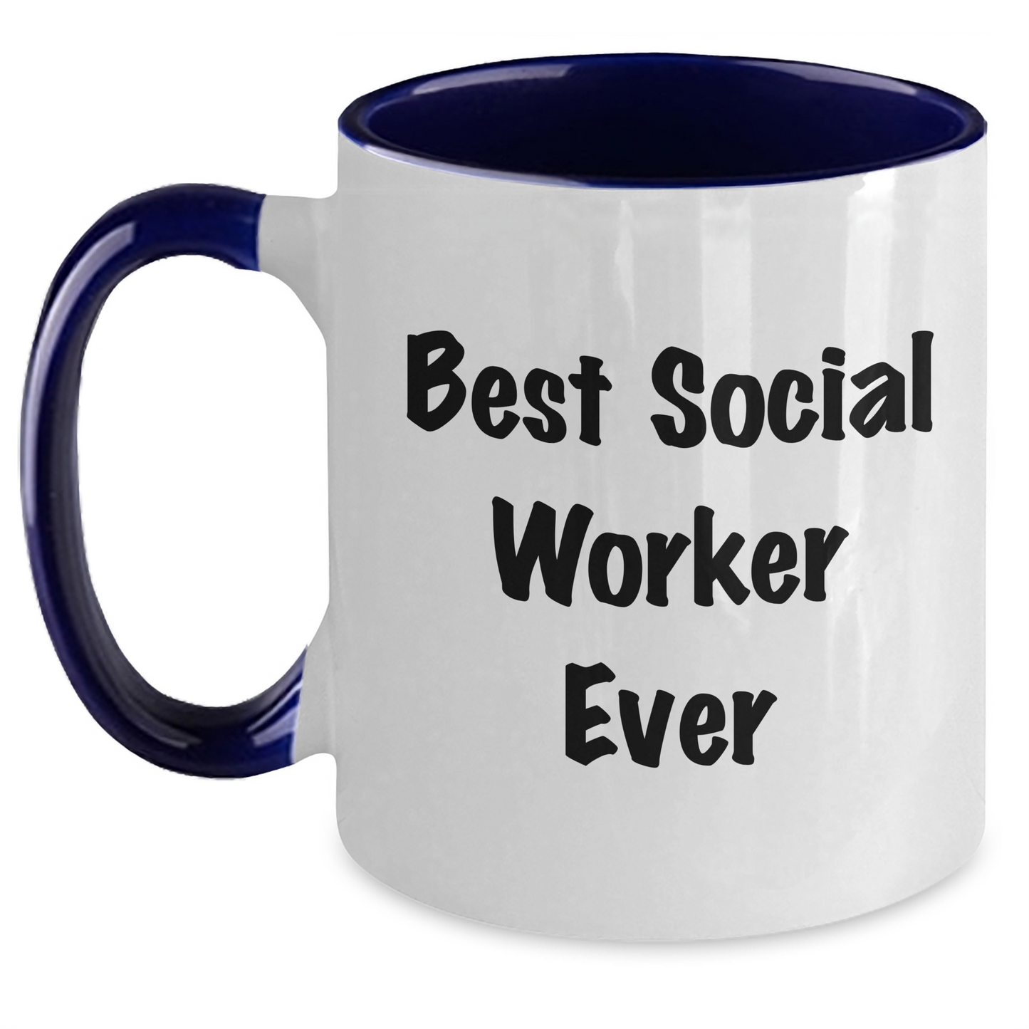 Funny Social Worker Gifts from Men to Best Social Worker Ever Two Tone Coffee Mug for Father's Day - Main