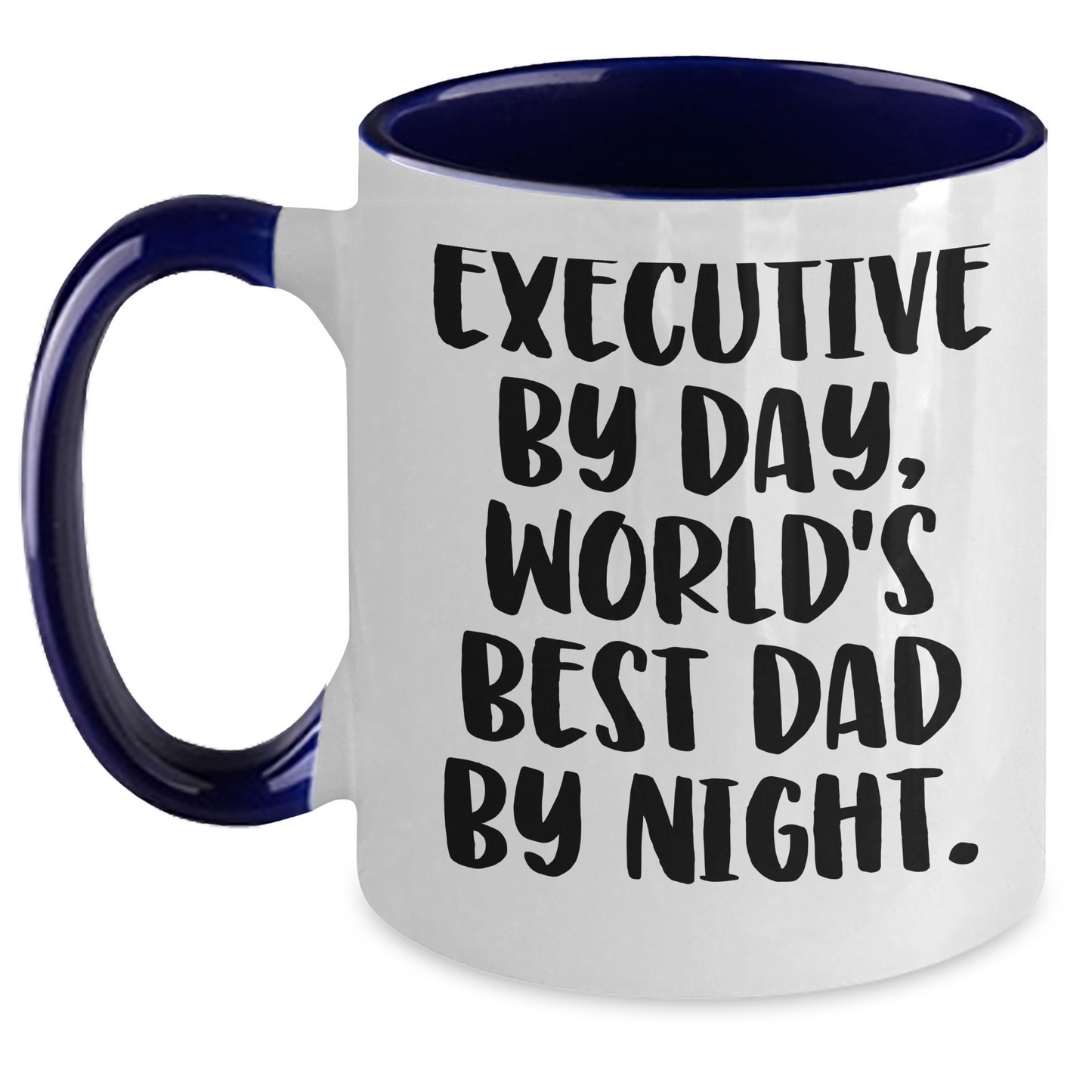 Executive Gifts from Men to World's Best Dad, Funny Two Tone Coffee Mugs for Father's Day - Main